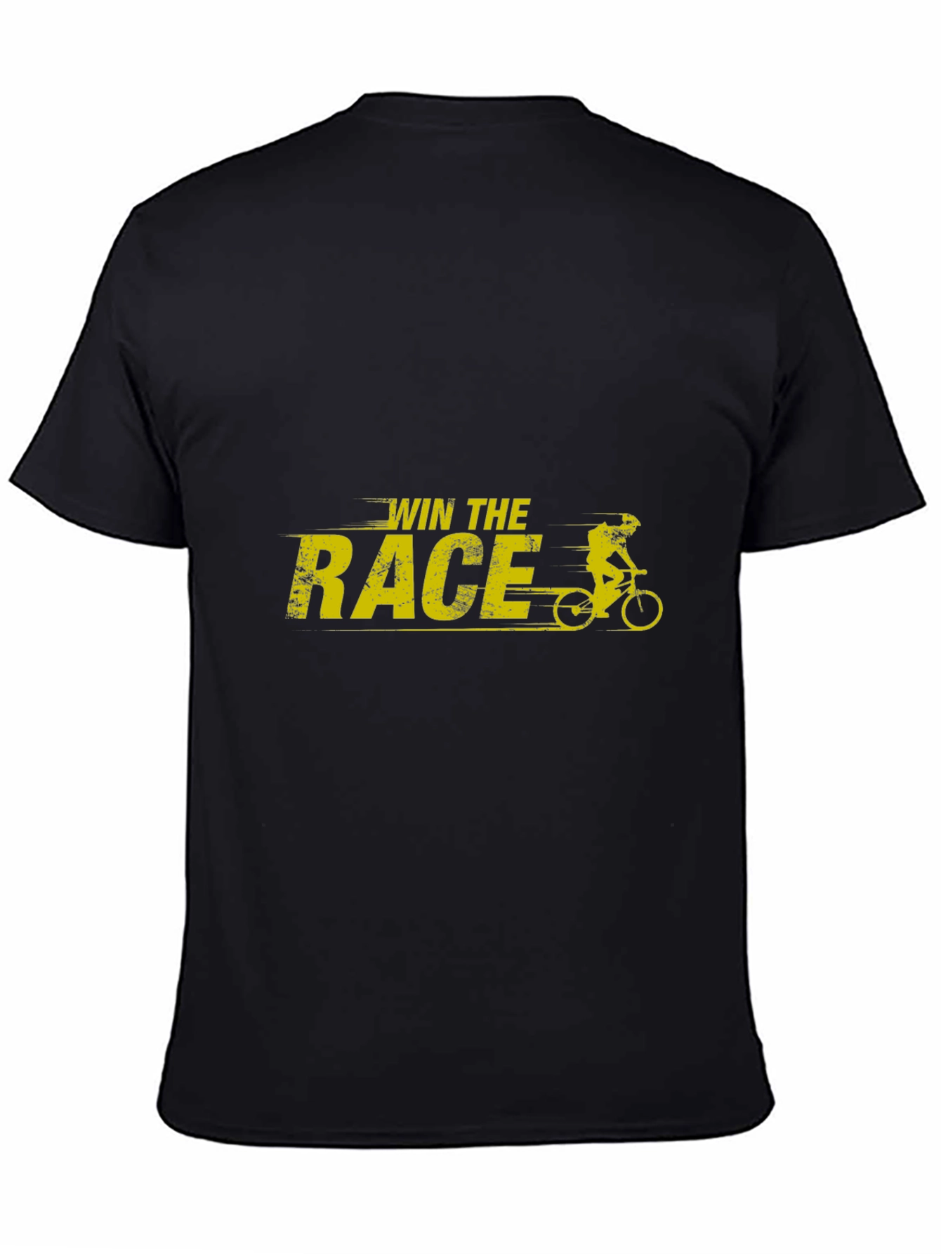 Win The Race Graphic T-Shirt - Black Cotton Tee