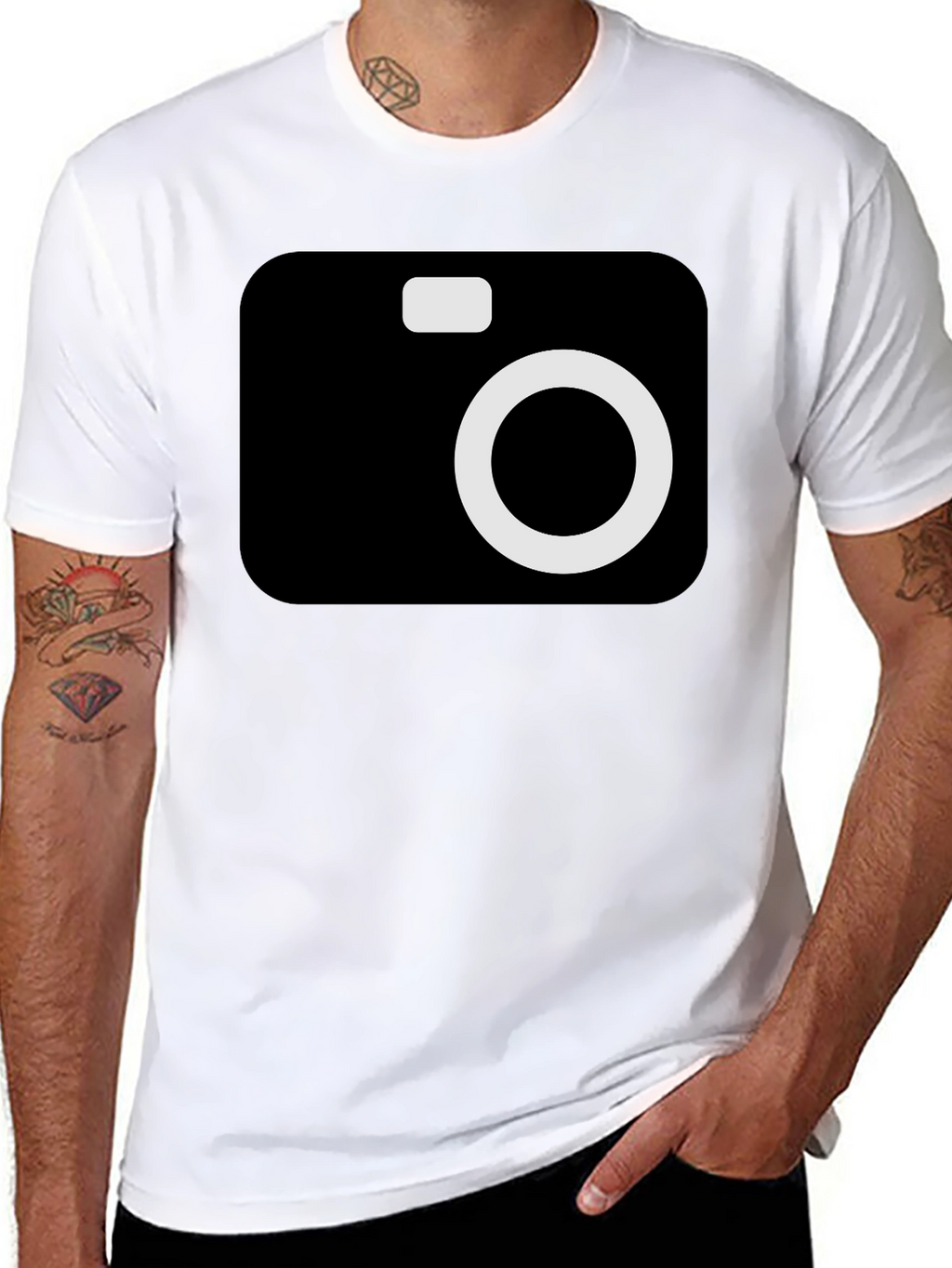 Camera Graphic Black T-Shirt - Photographer Style