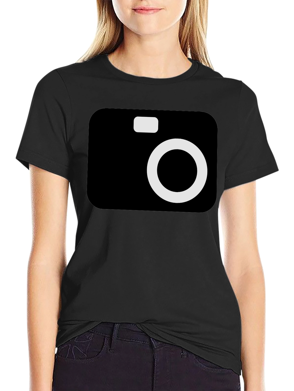 Camera Graphic Black T-Shirt - Photographer Style