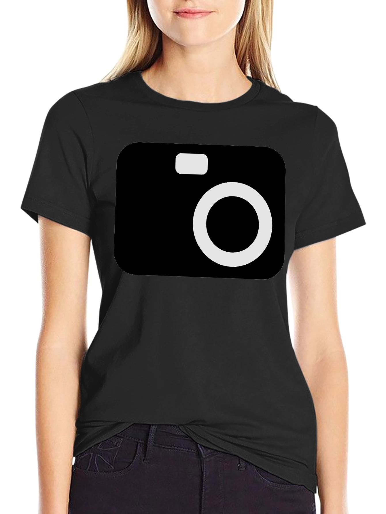 Camera Graphic Black T-Shirt - Photographer Style