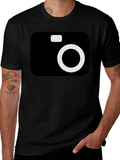 Camera Graphic Black T-Shirt - Photographer Style