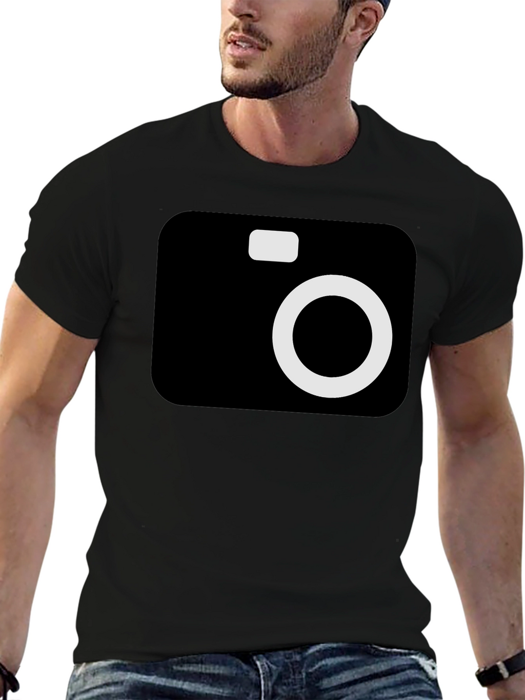 Camera Graphic Black T-Shirt - Photographer Style