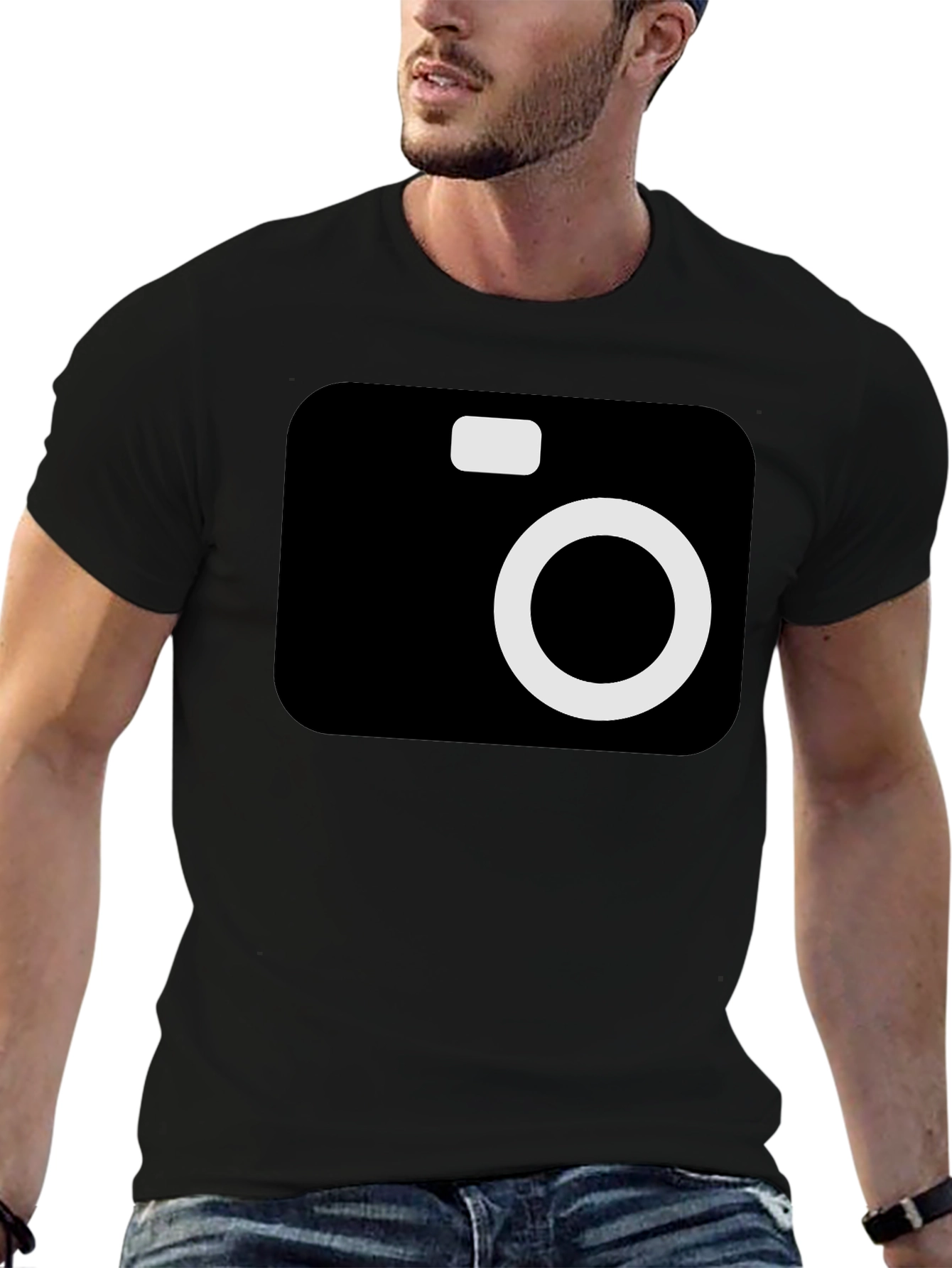 Camera Graphic Black T-Shirt - Photographer Style