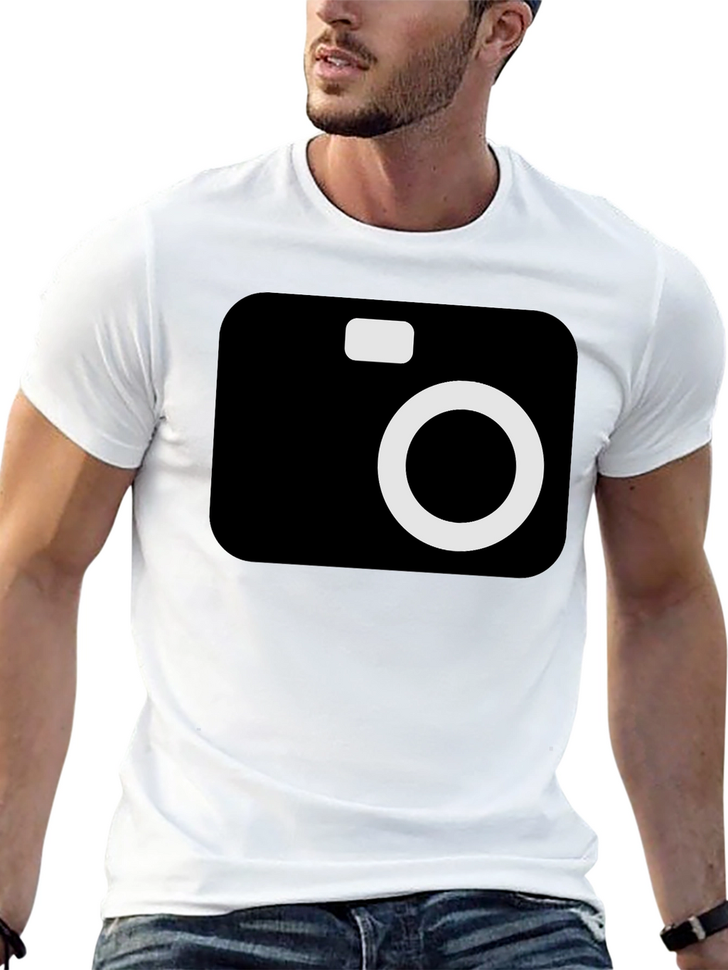 Camera Graphic Black T-Shirt - Photographer Style