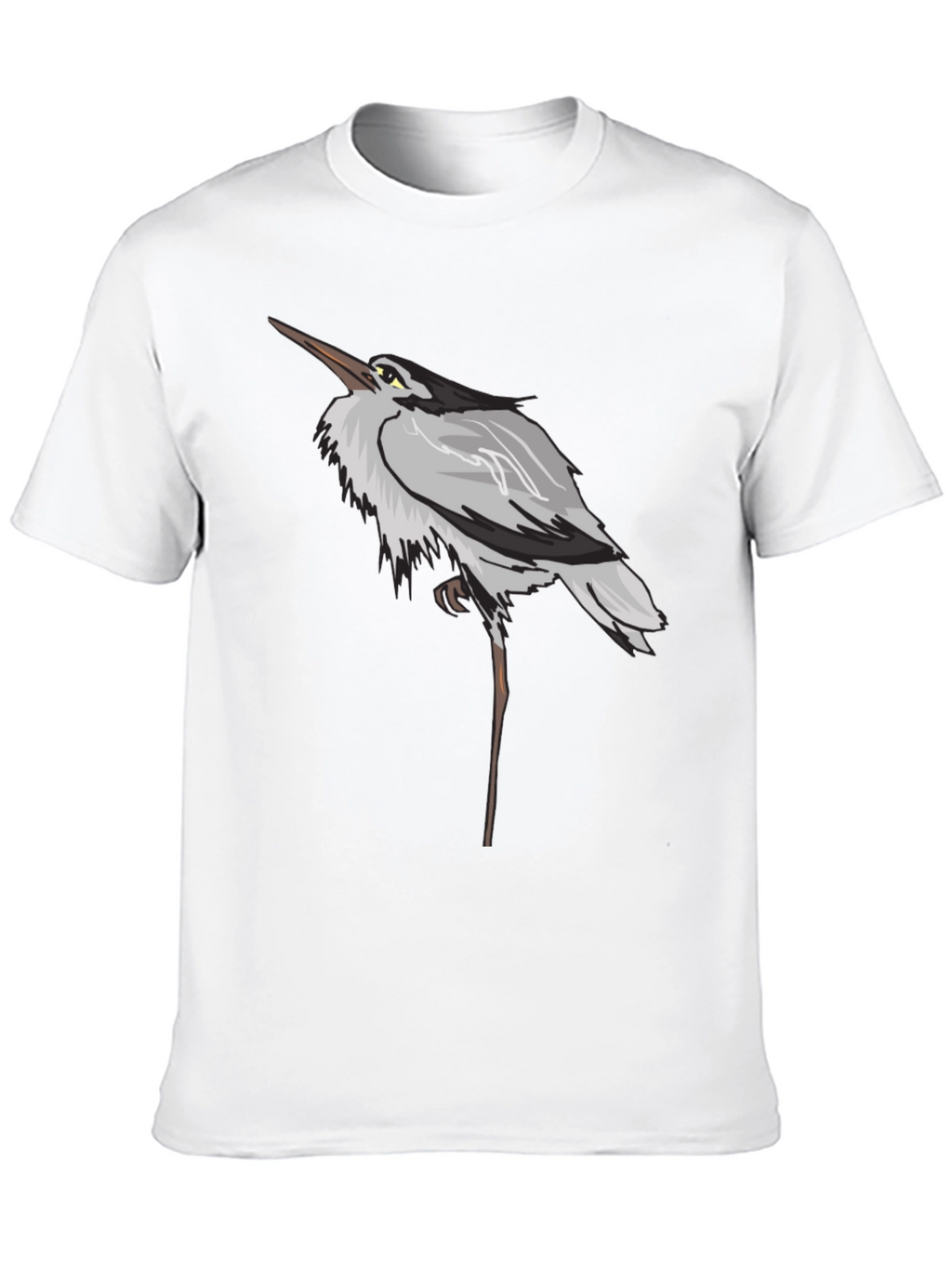 Heron Graphic Black T-Shirt