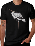 Heron Graphic Black T-Shirt
