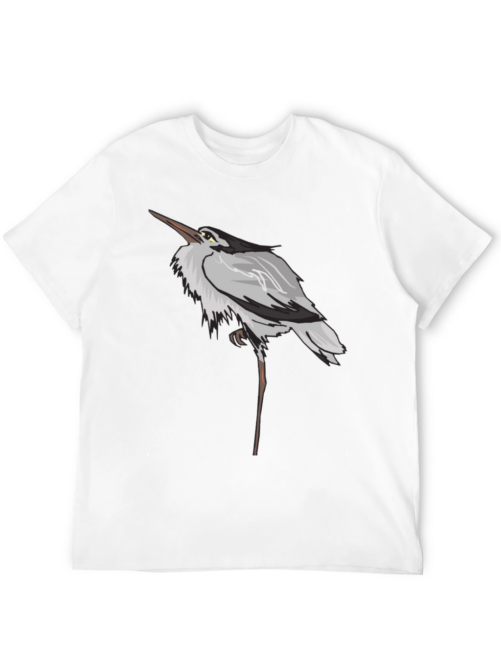 Heron Graphic Black T-Shirt