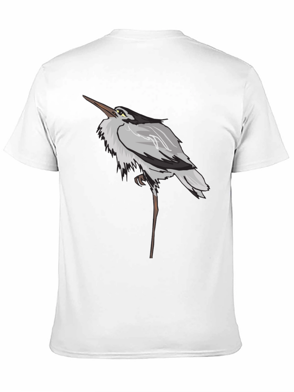 Heron Graphic Black T-Shirt