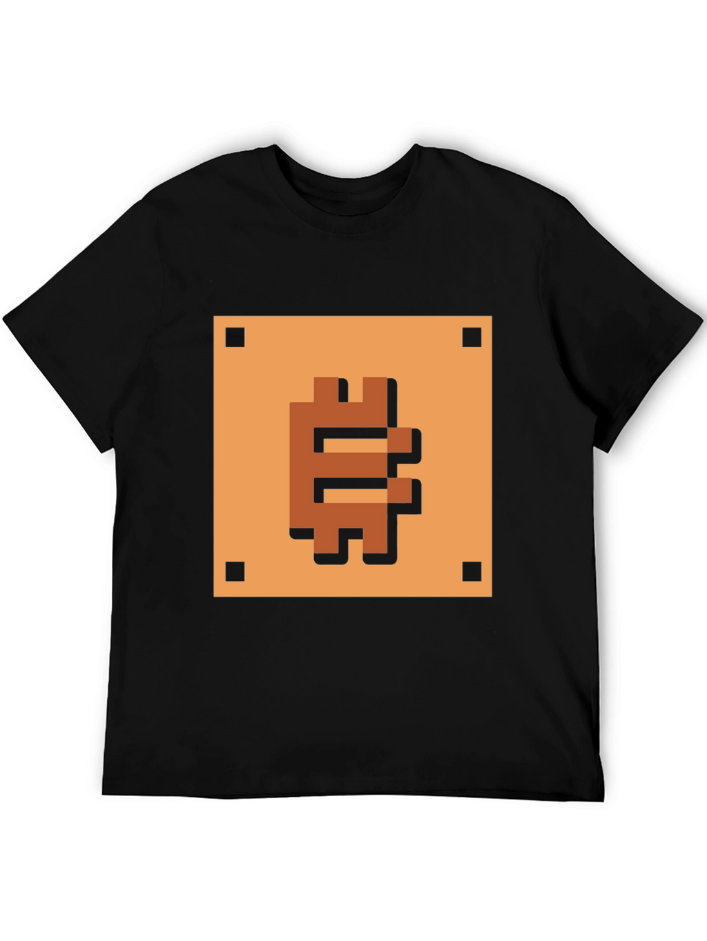 Pixelated Bitcoin T-Shirt - Retro Crypto Style