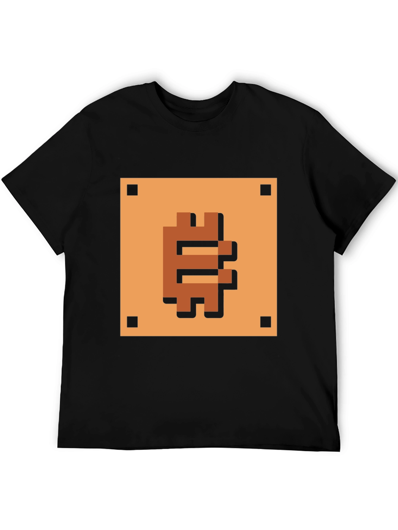 Pixelated Bitcoin T-Shirt - Retro Crypto Style