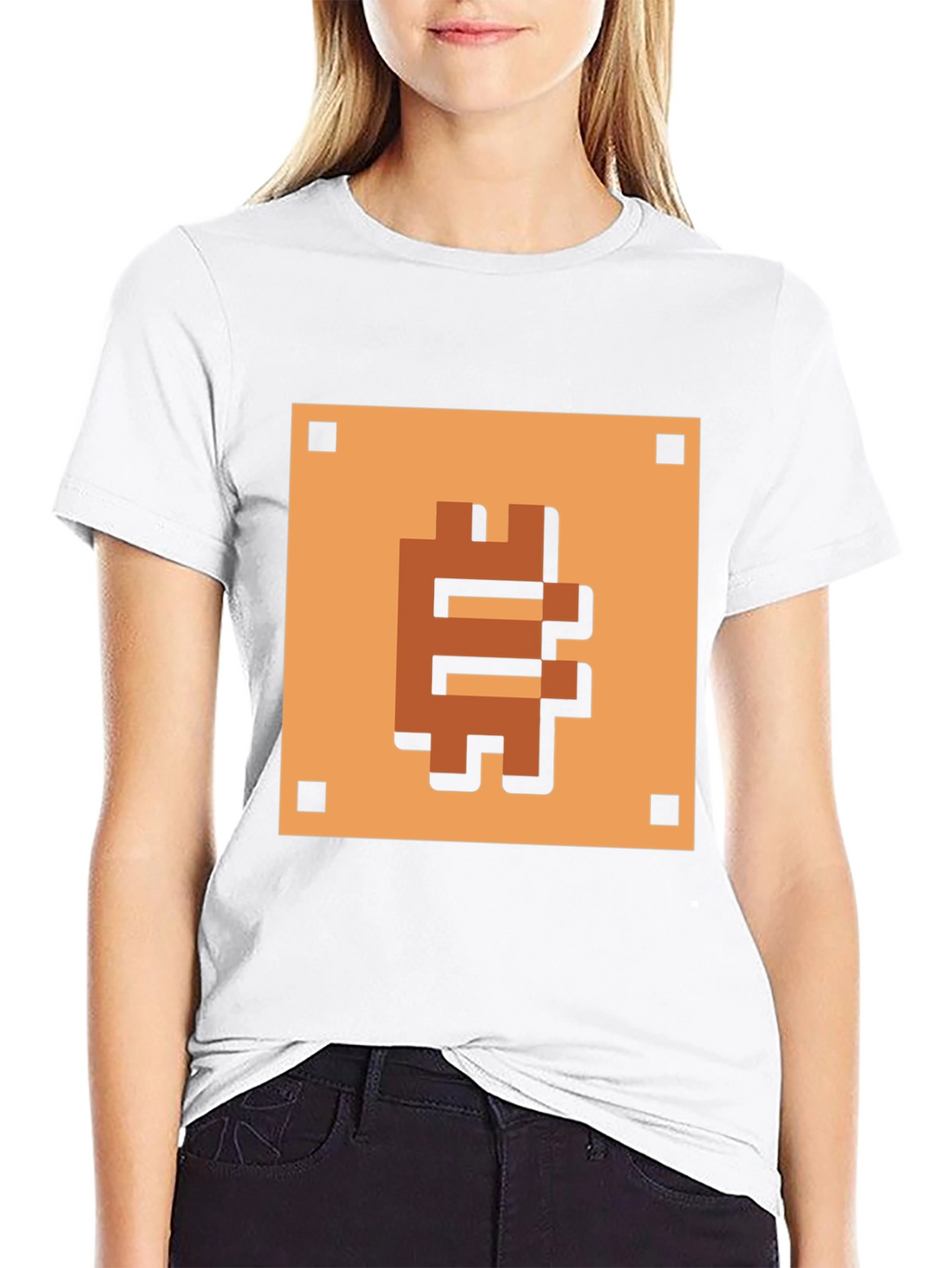 Pixelated Bitcoin T-Shirt - Retro Crypto Style