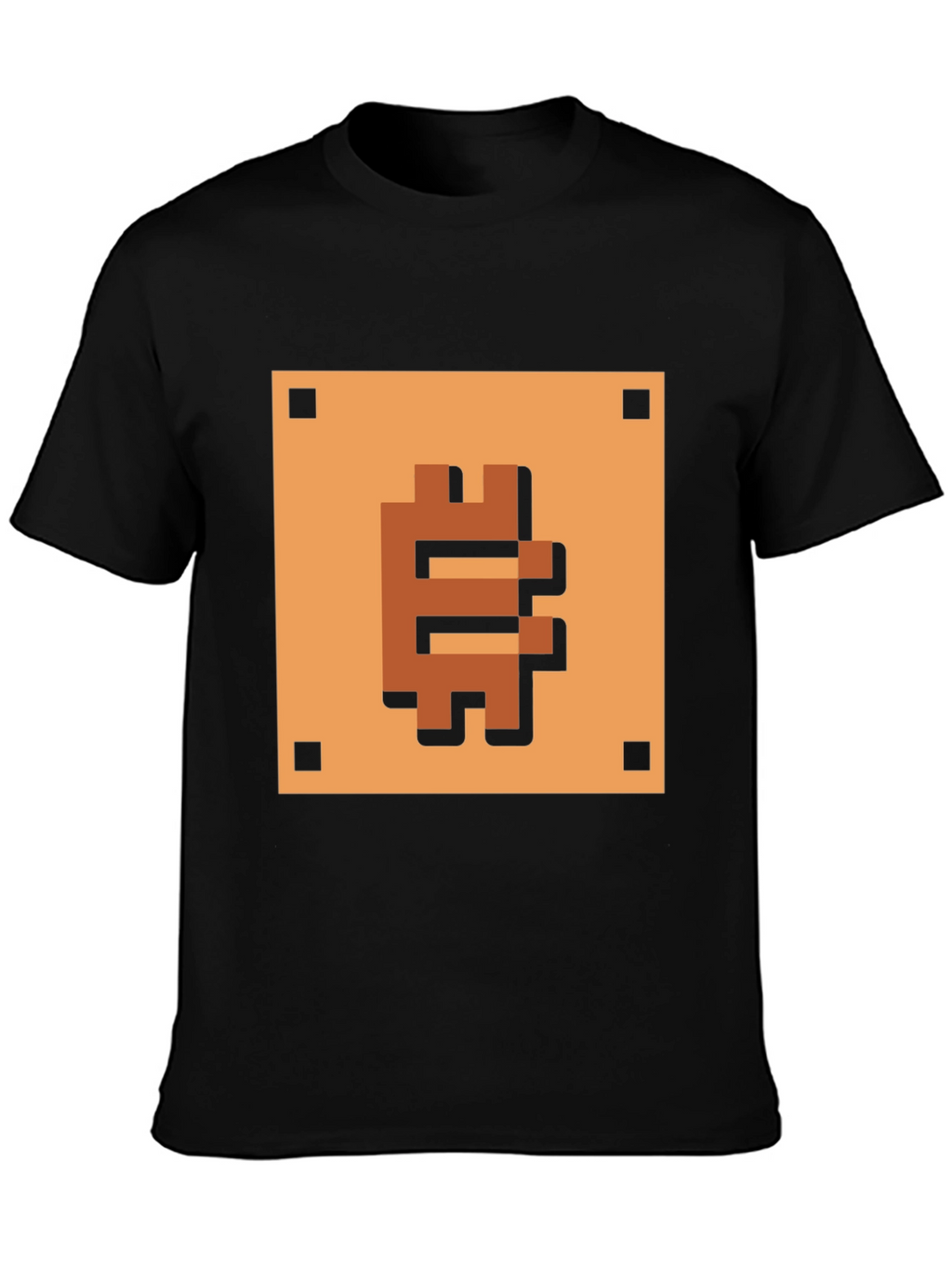 Pixelated Bitcoin T-Shirt - Retro Crypto Style