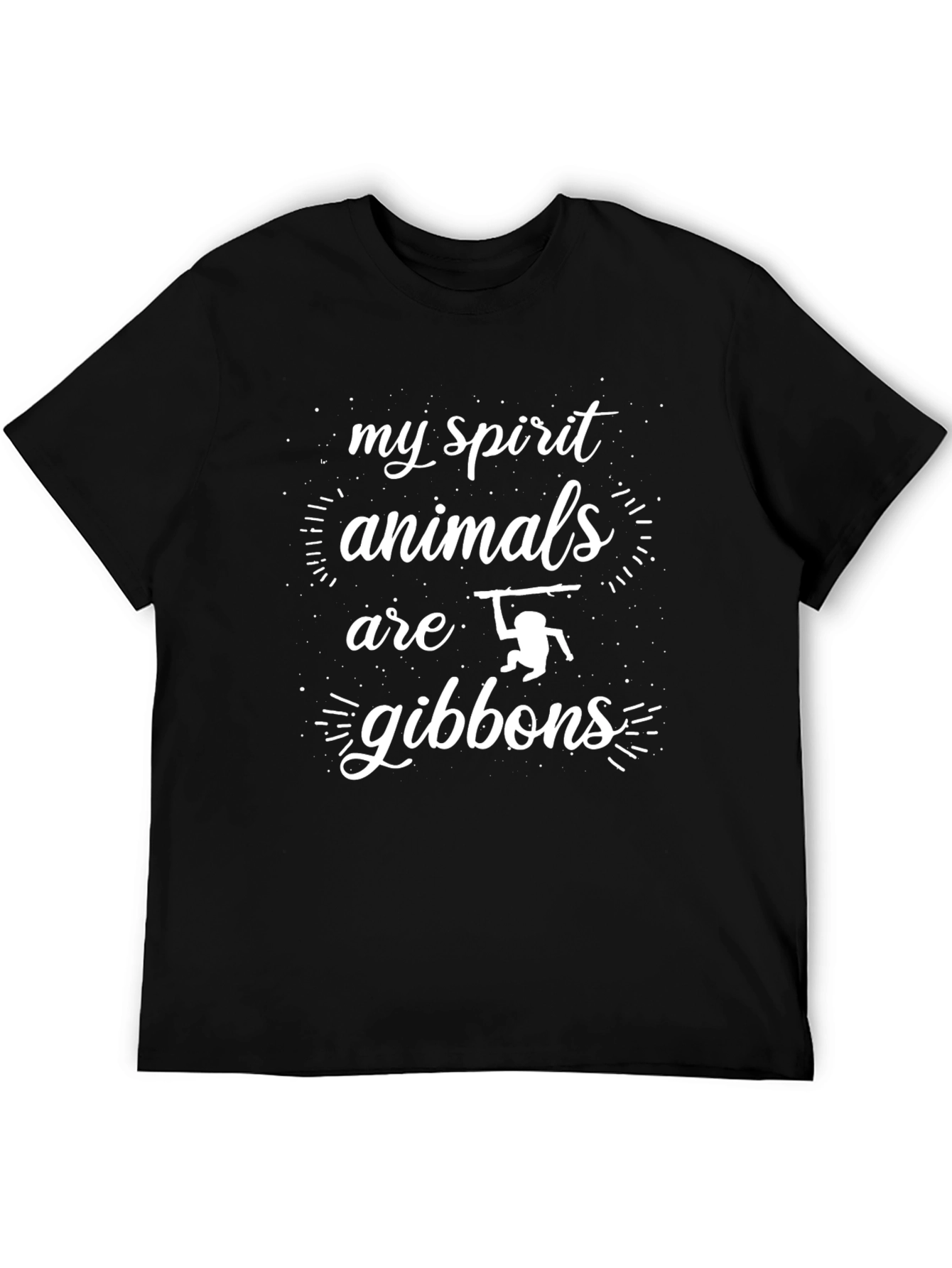 Gibbon Spirit Animal Graphic Tee - Fun T-Shirt