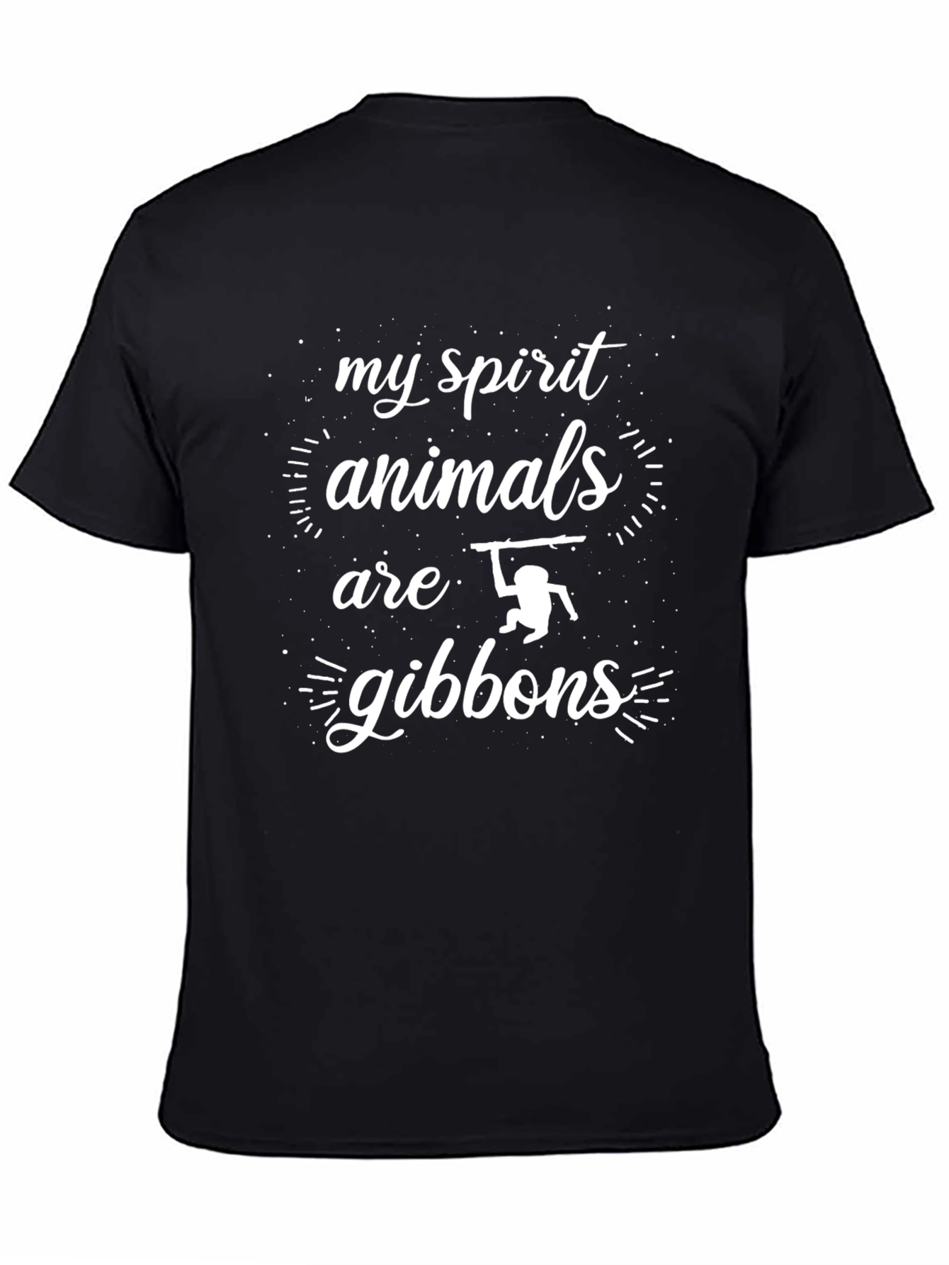 Gibbon Spirit Animal Graphic Tee - Fun T-Shirt