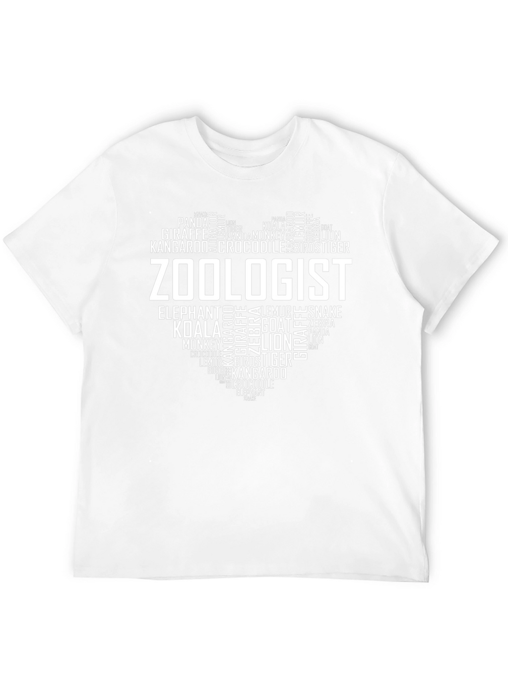 Zoologist Word Art Heart T-Shirt