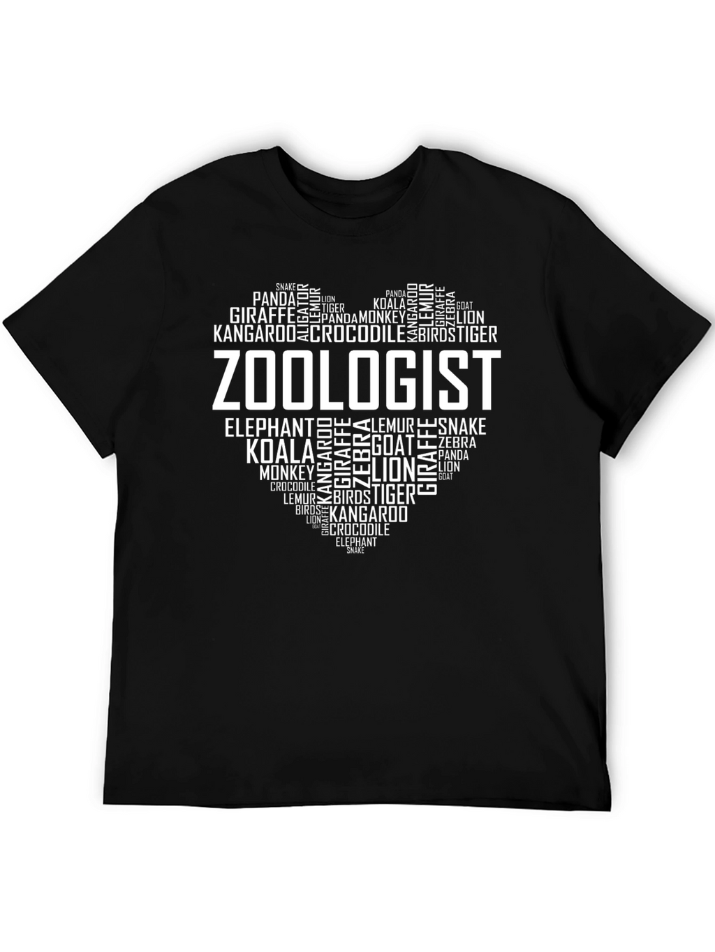 Zoologist Word Art Heart T-Shirt