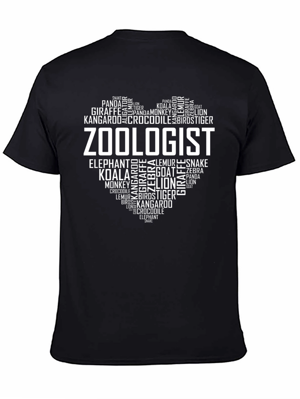 Zoologist Word Art Heart T-Shirt