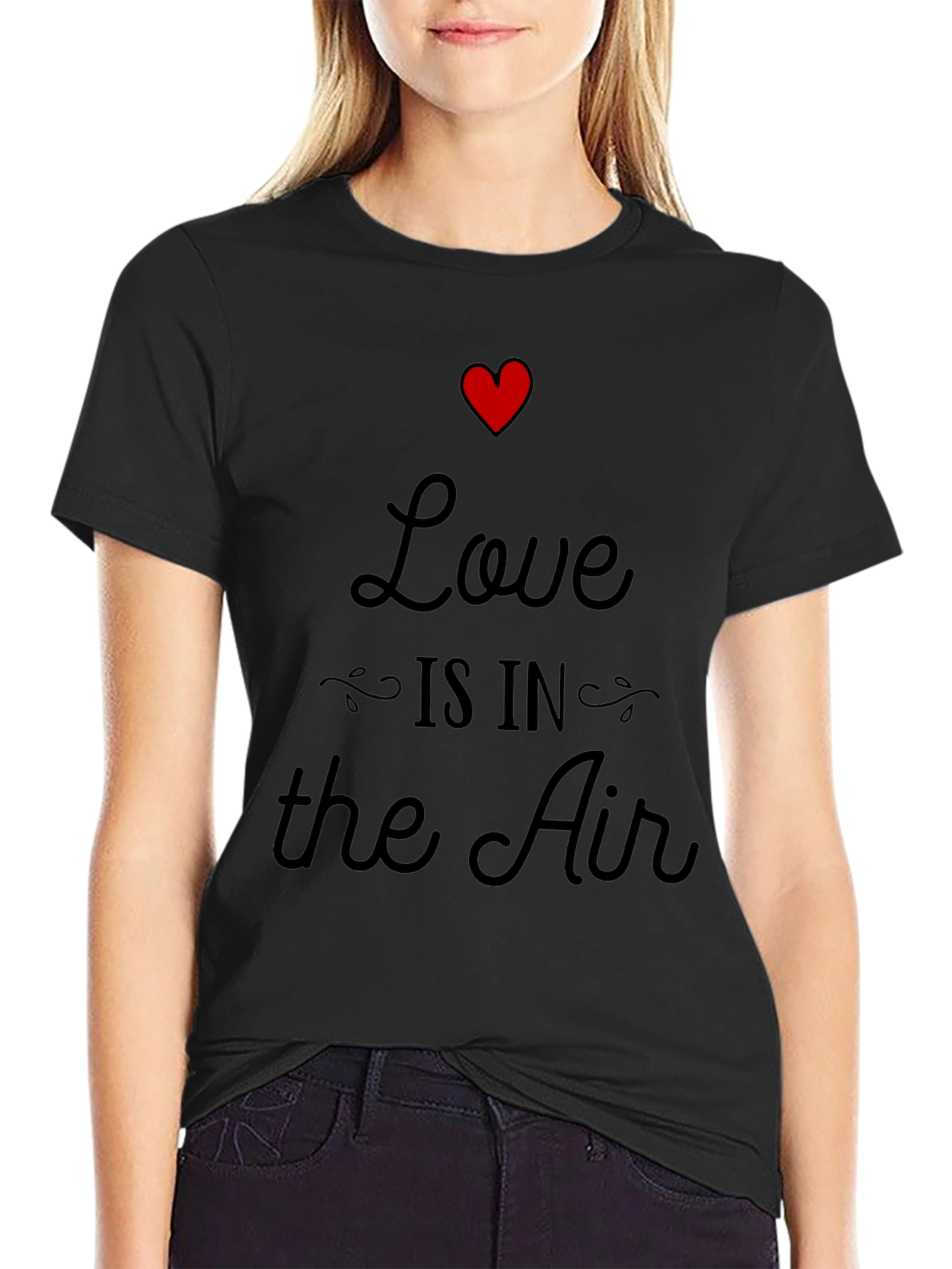 Love is in the Air Graphic Tee - Black
