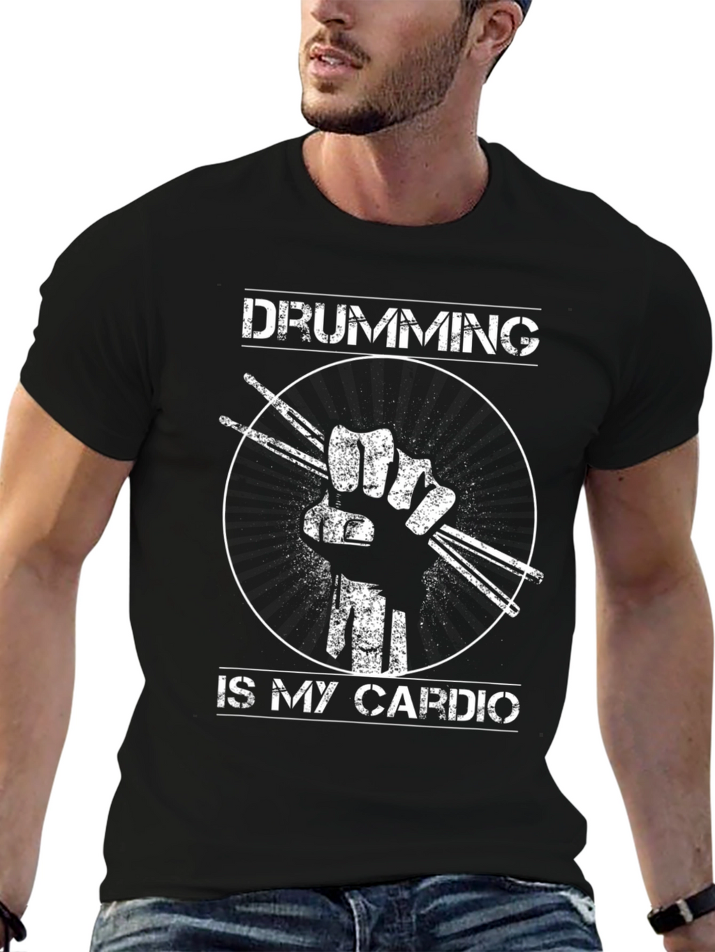 Drumming is My Cardio Graphic T-Shirt