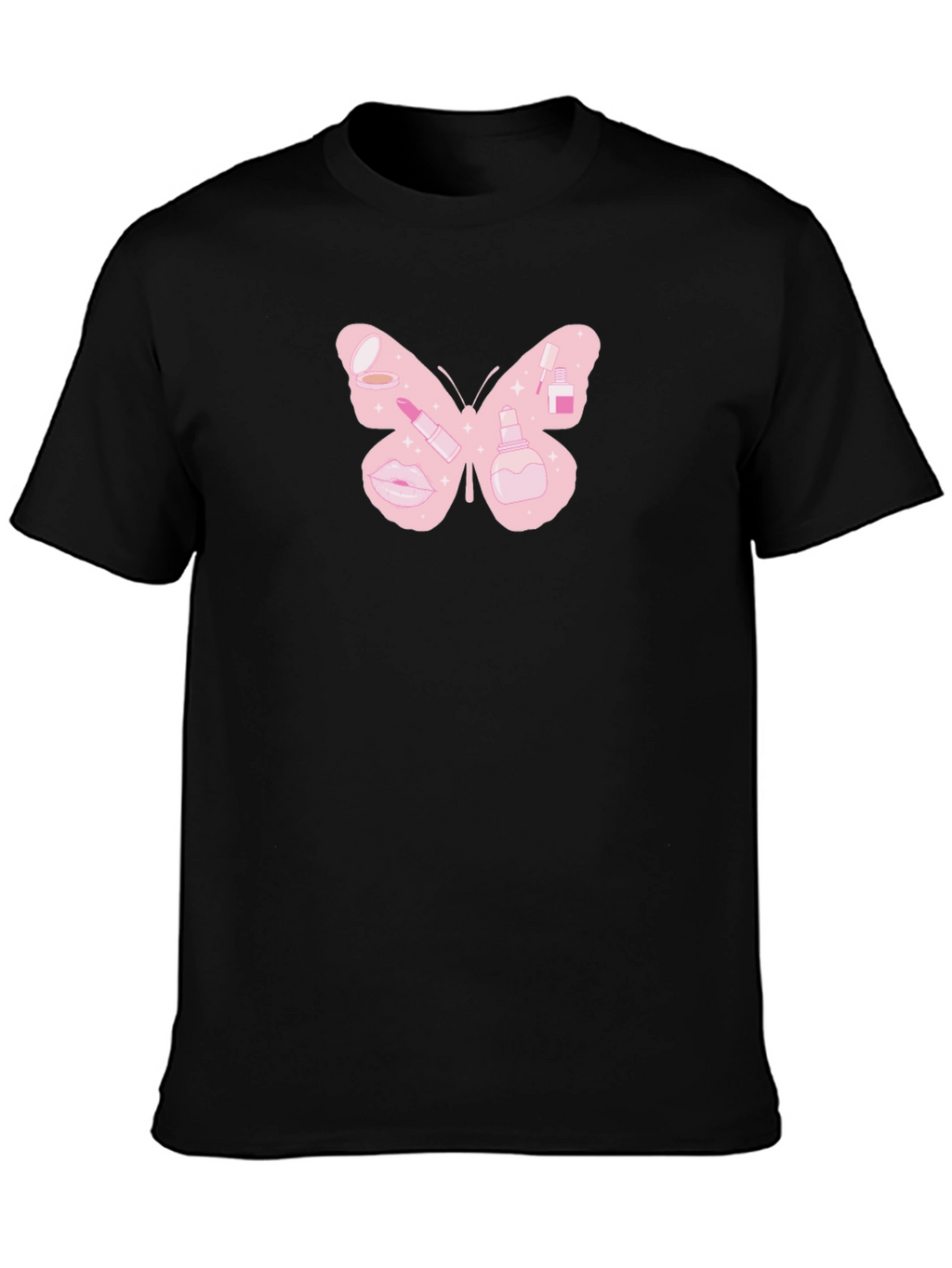 Butterfly Makeup T-Shirt - Cute Graphic Tee