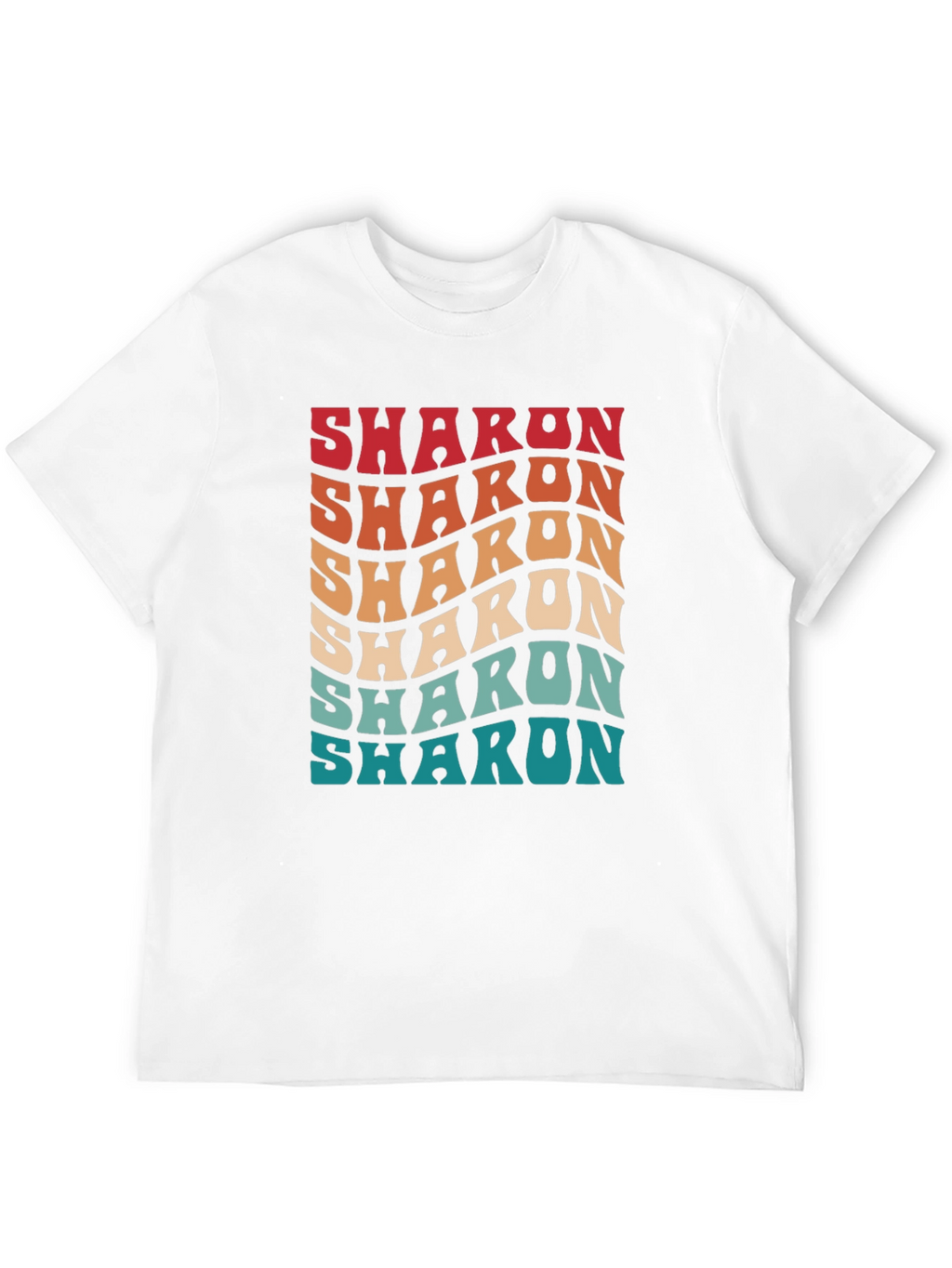 Retro Sharon Text Graphic Black T-Shirt