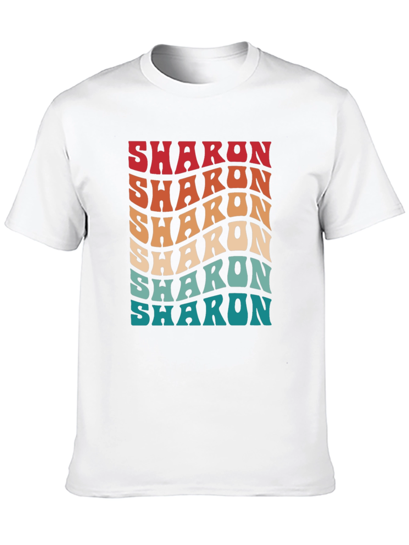 Retro Sharon Text Graphic Black T-Shirt