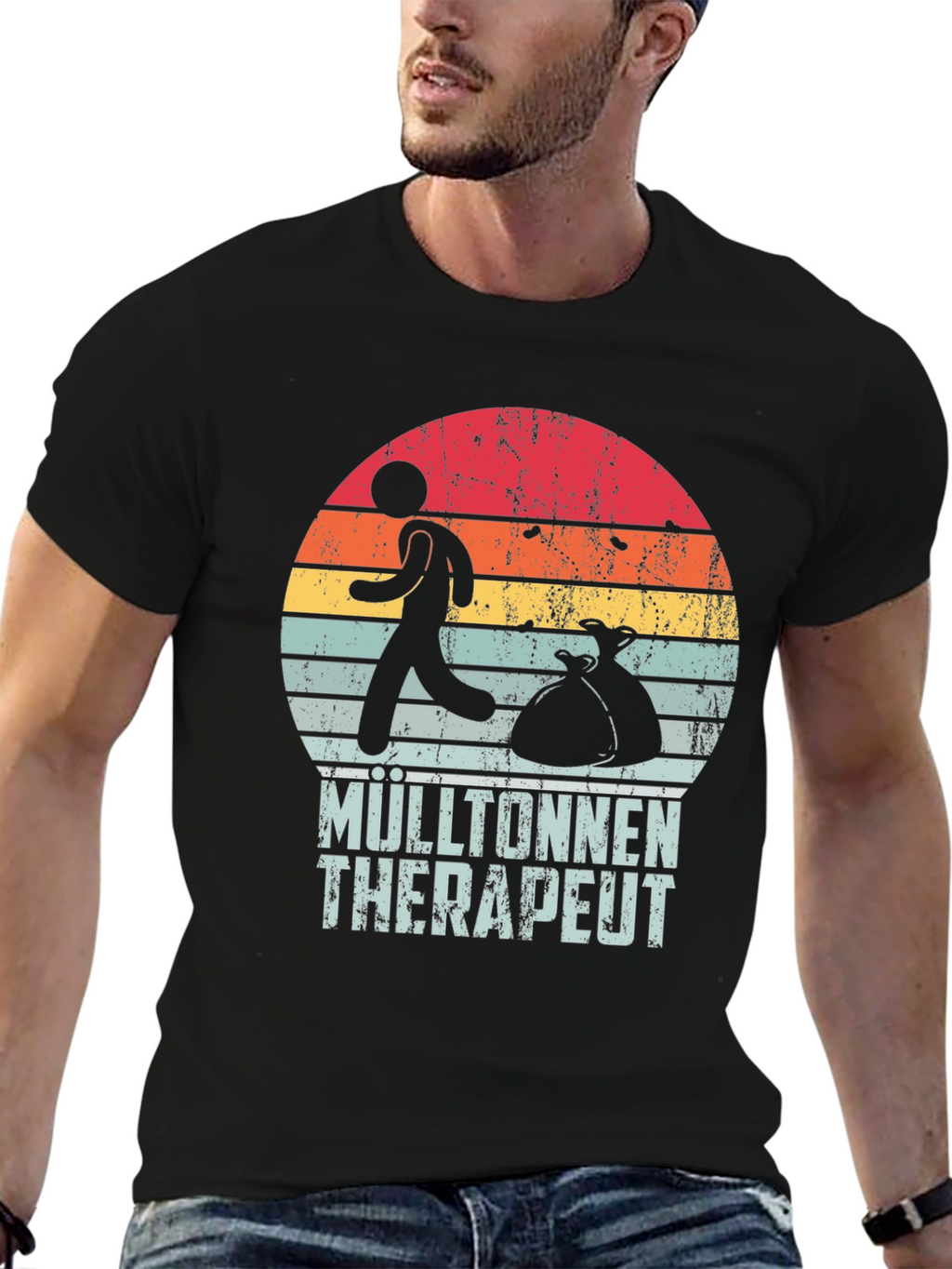 Mülltonnen Therapeut T-Shirt Retro Style