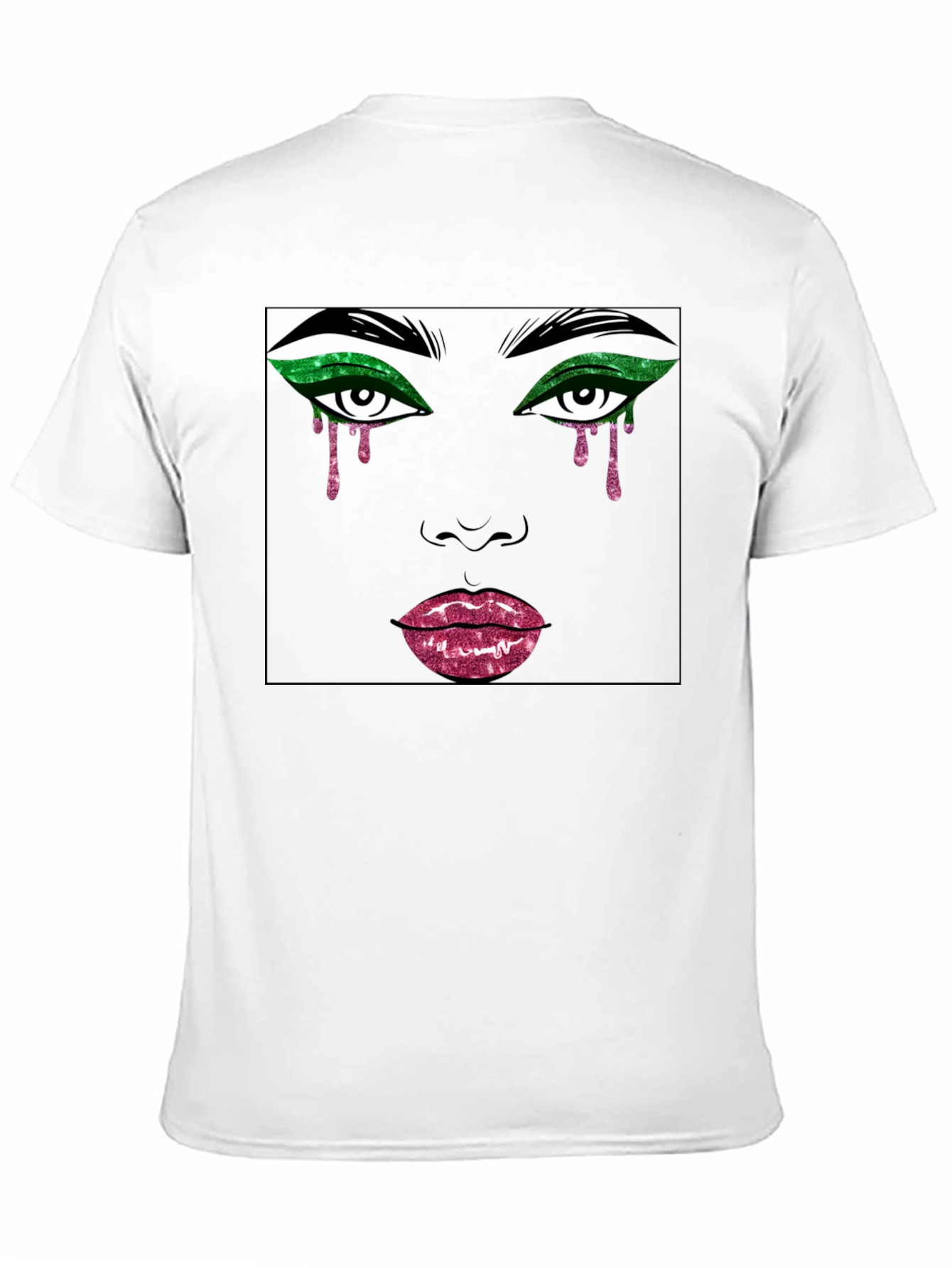 Graphic Glitter Face T-Shirt