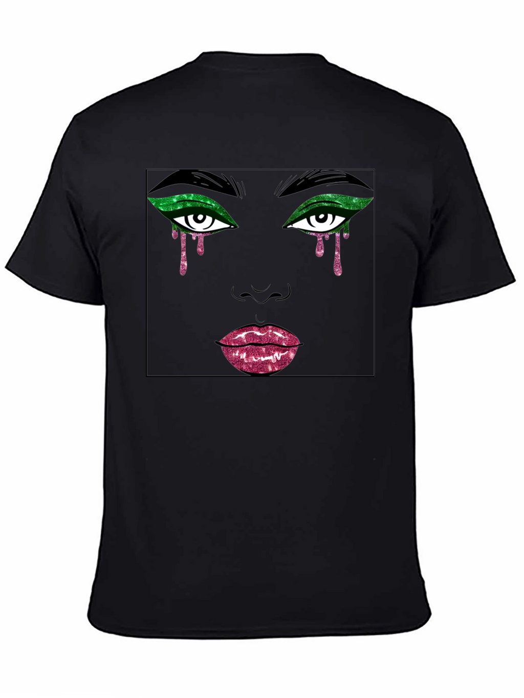 Graphic Glitter Face T-Shirt
