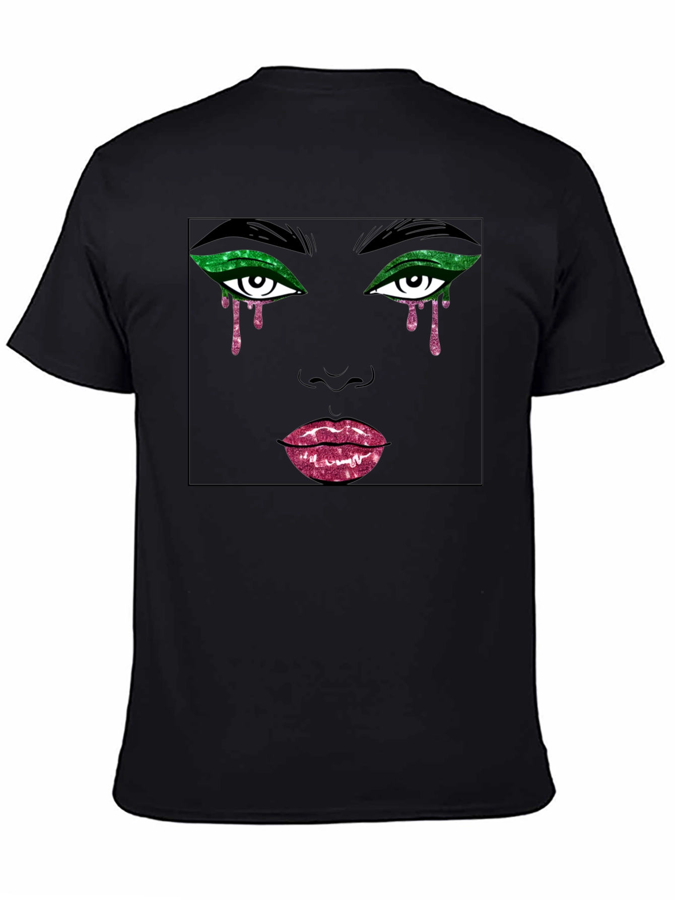Graphic Glitter Face T-Shirt