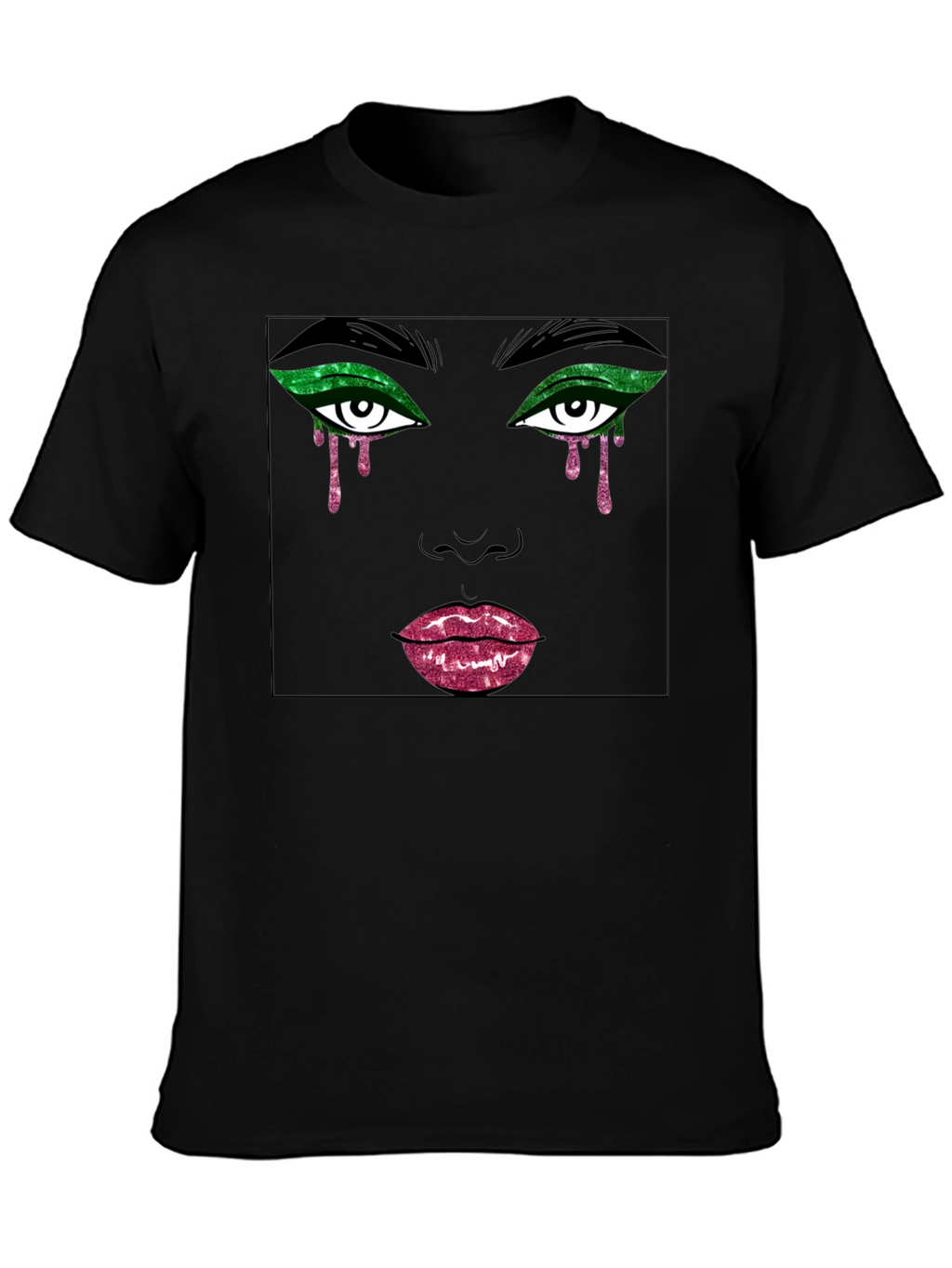 Graphic Glitter Face T-Shirt