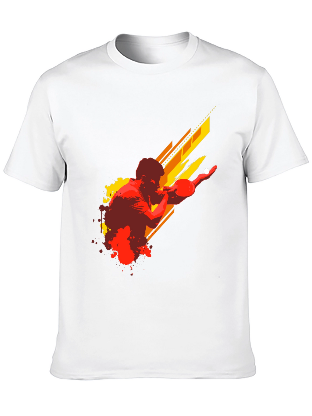 Ping Pong Player Graphic Tee - Black