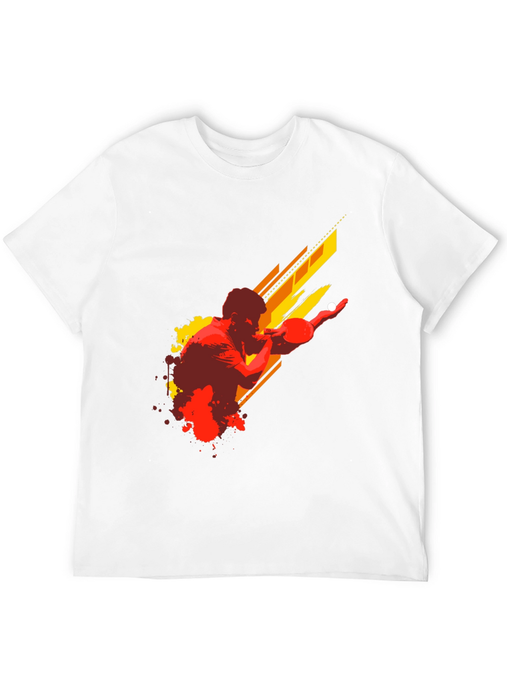 Ping Pong Player Graphic Tee - Black