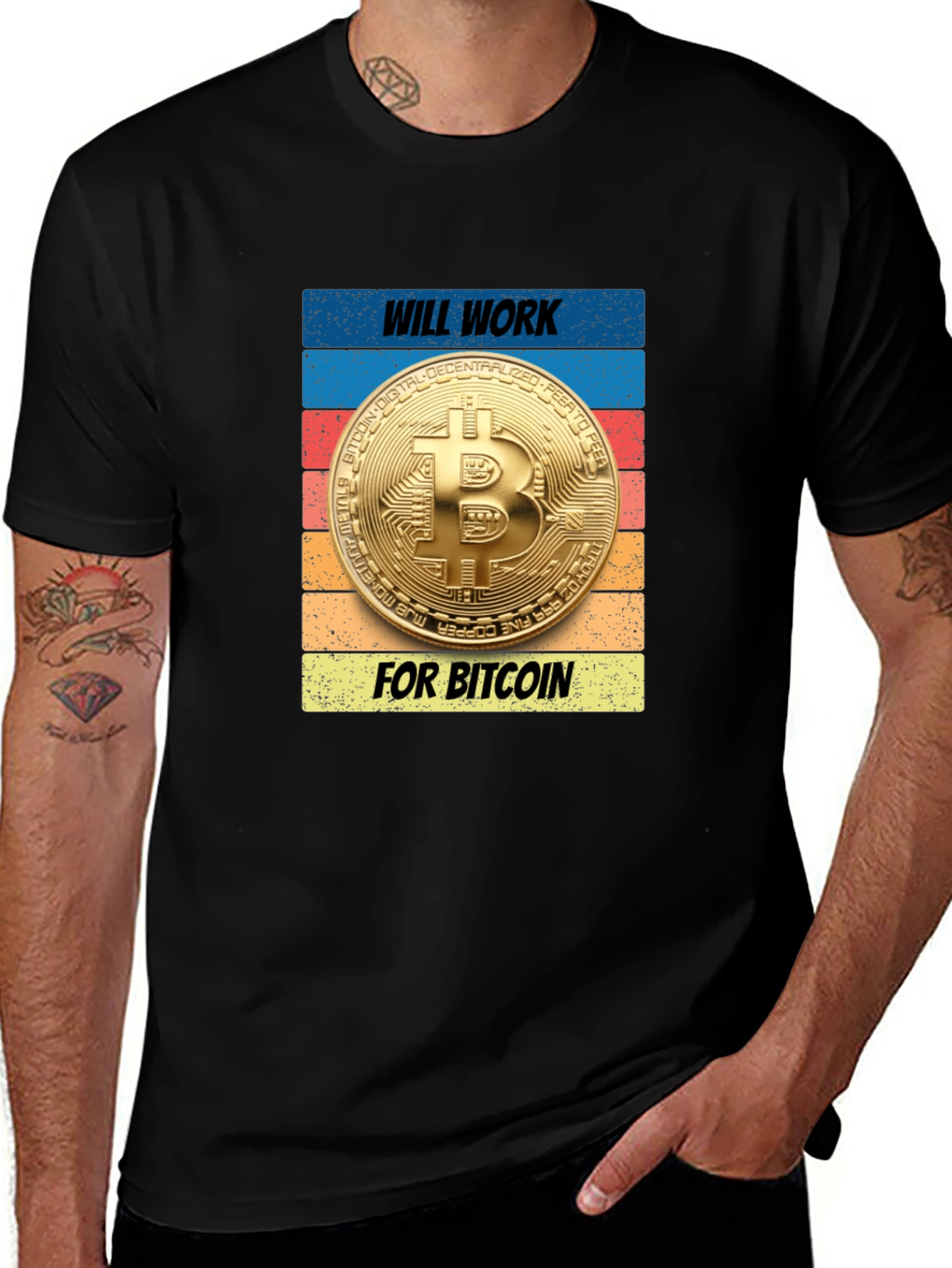 Will Work for Bitcoin T-Shirt
