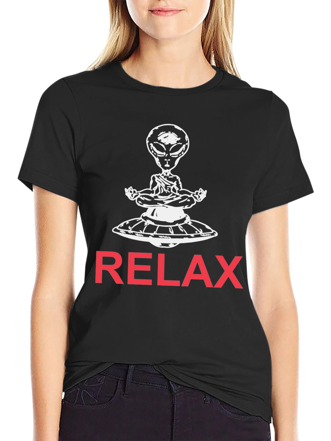 Relax Alien T-Shirt -  UFO Meditation Tee