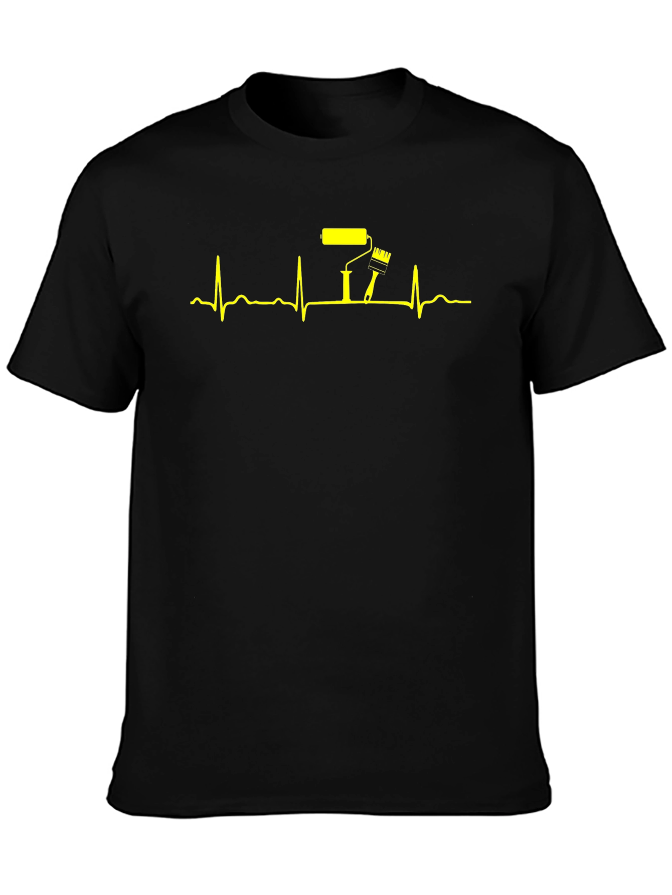 Painters Heartbeat T-Shirt - Black Graphic Tee