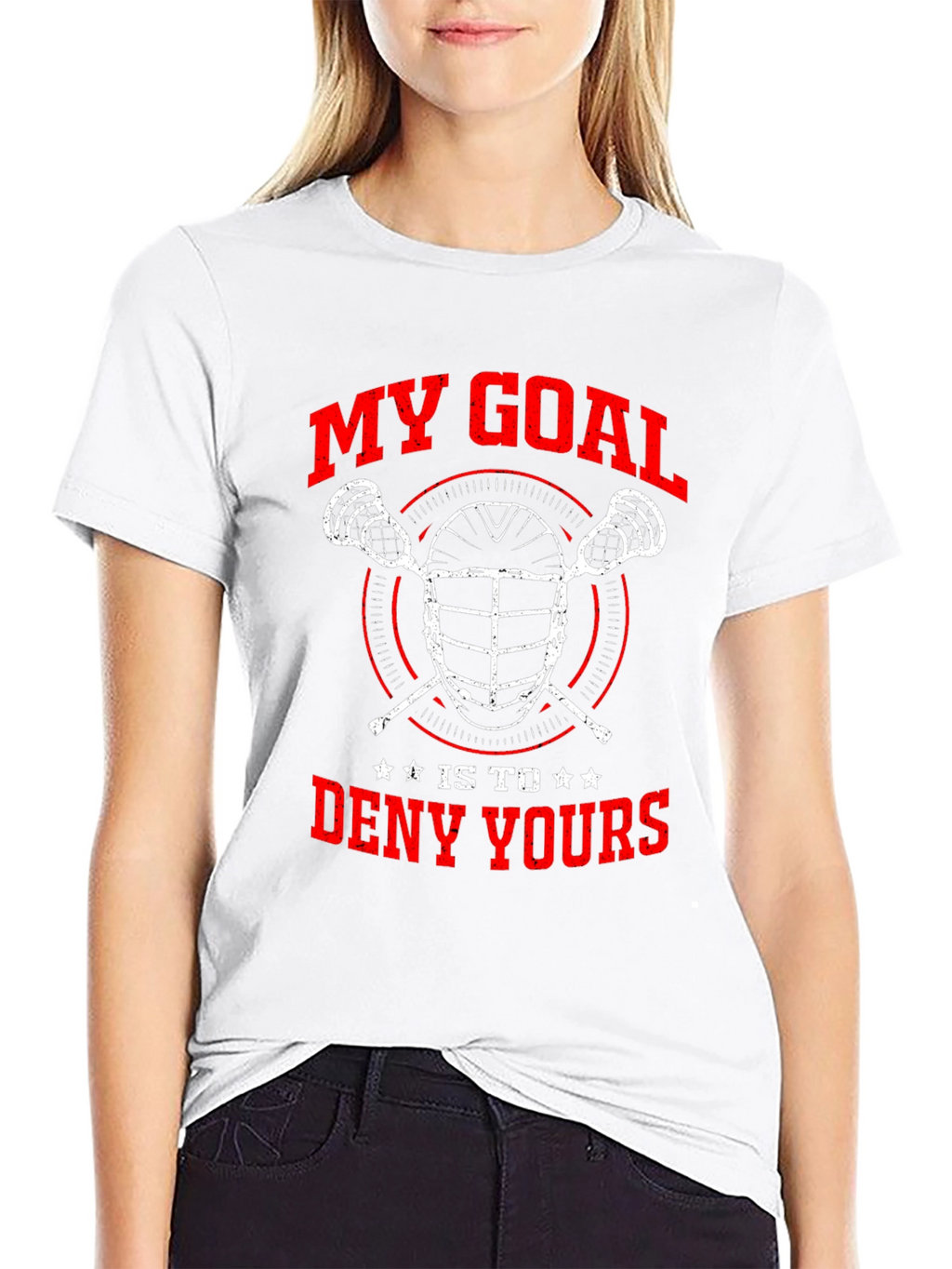 Lacrosse Goalie T-Shirt - Deny Yours