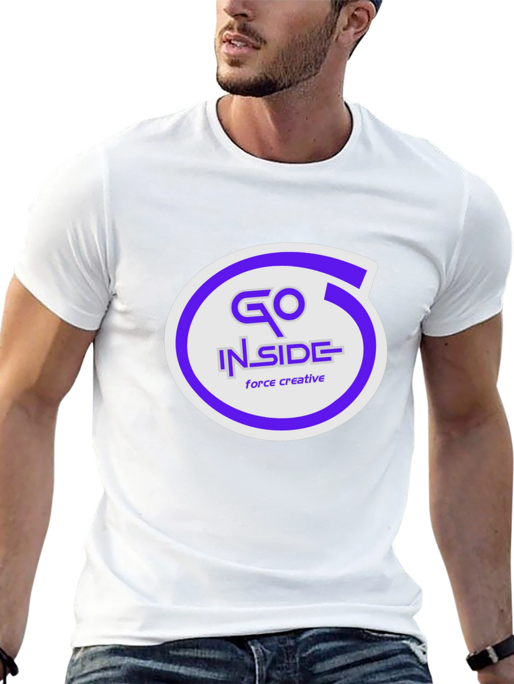 Go Inside Force Creative Graphic T-Shirt