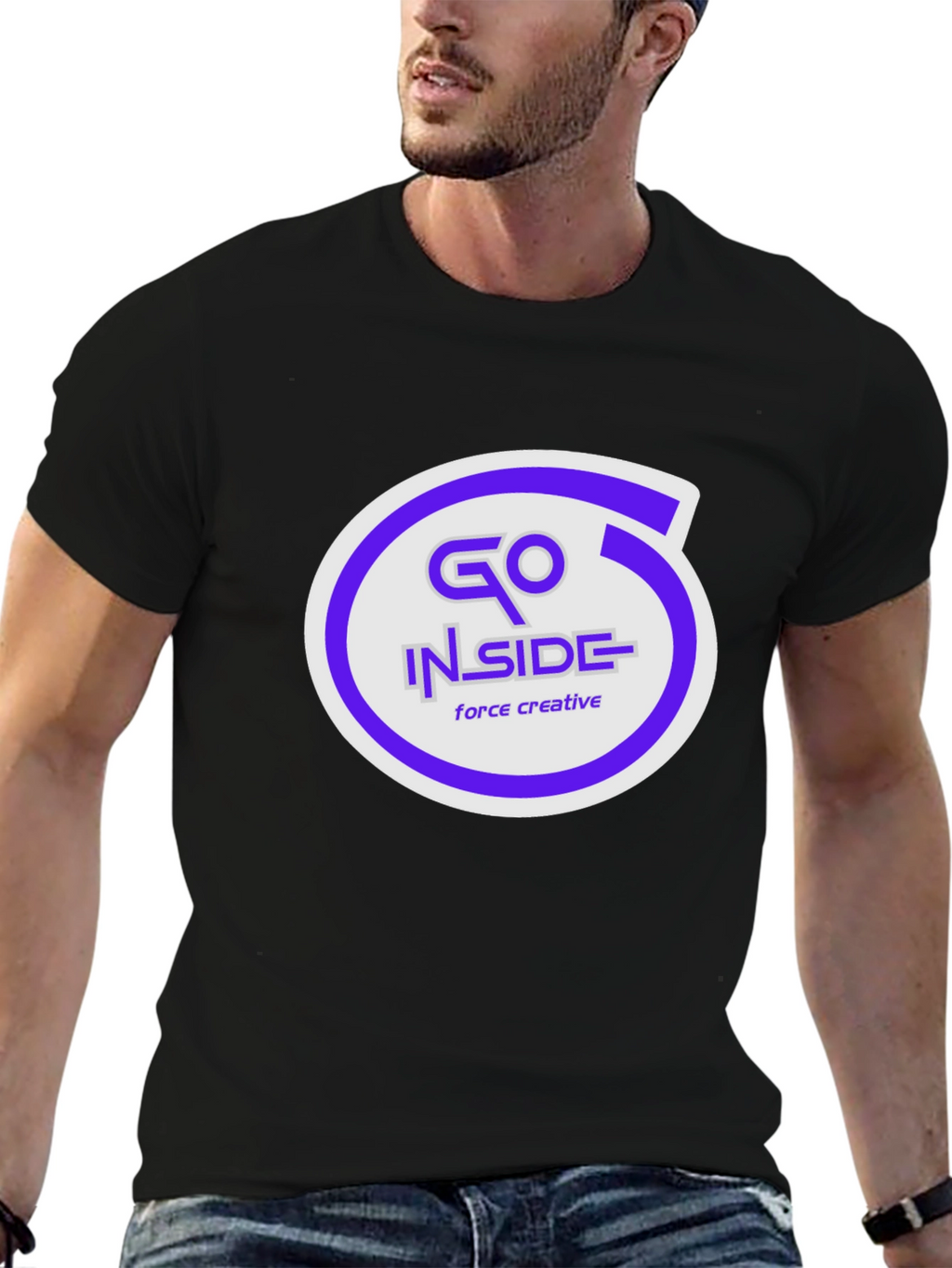 Go Inside Force Creative Graphic T-Shirt