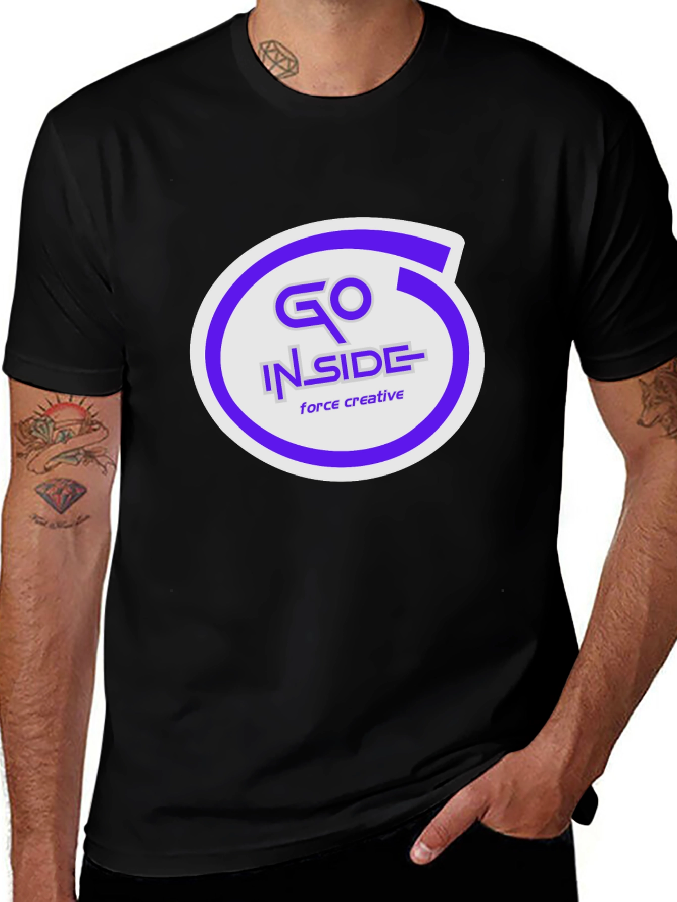 Go Inside Force Creative Graphic T-Shirt