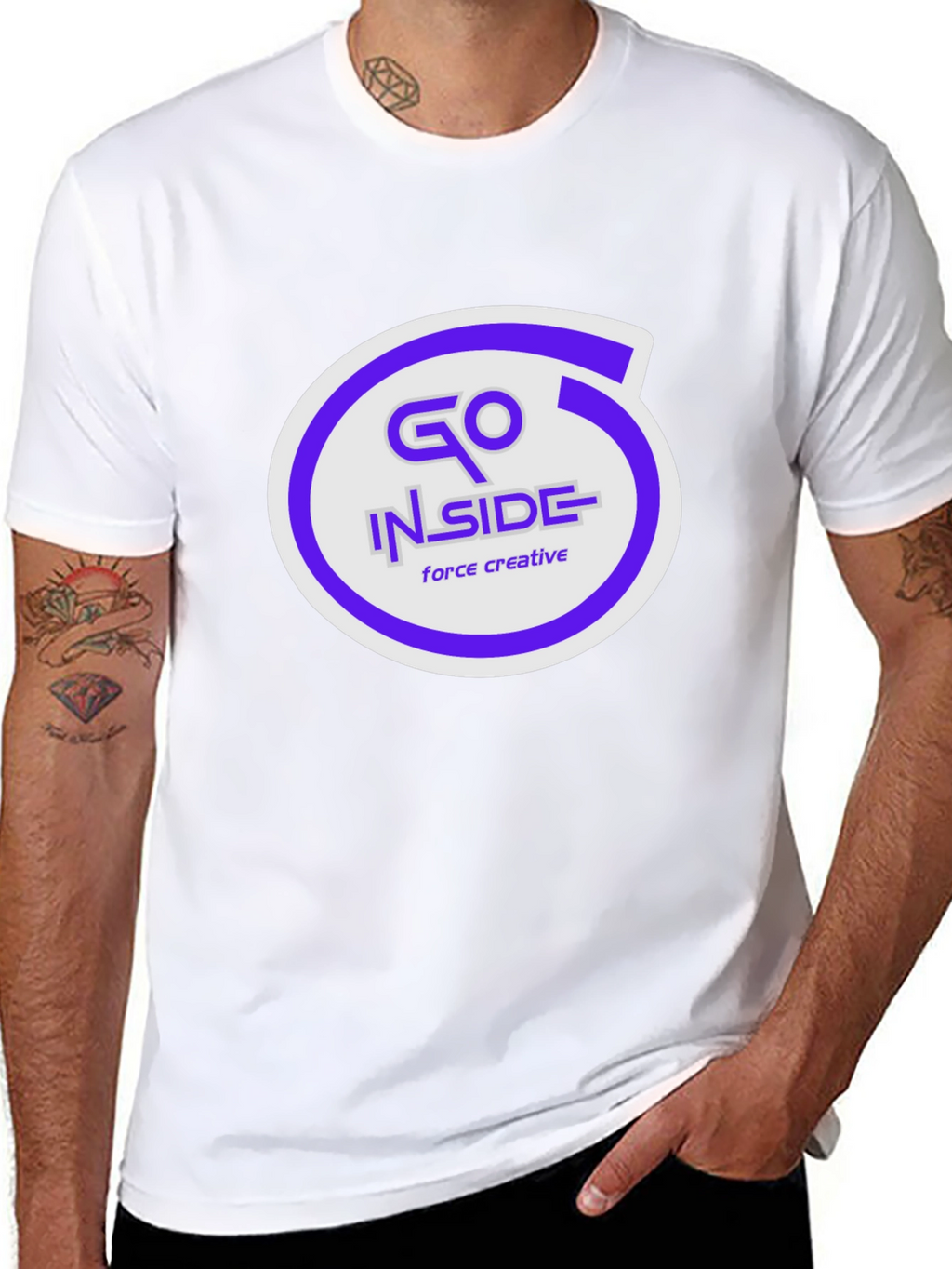 Go Inside Force Creative Graphic T-Shirt