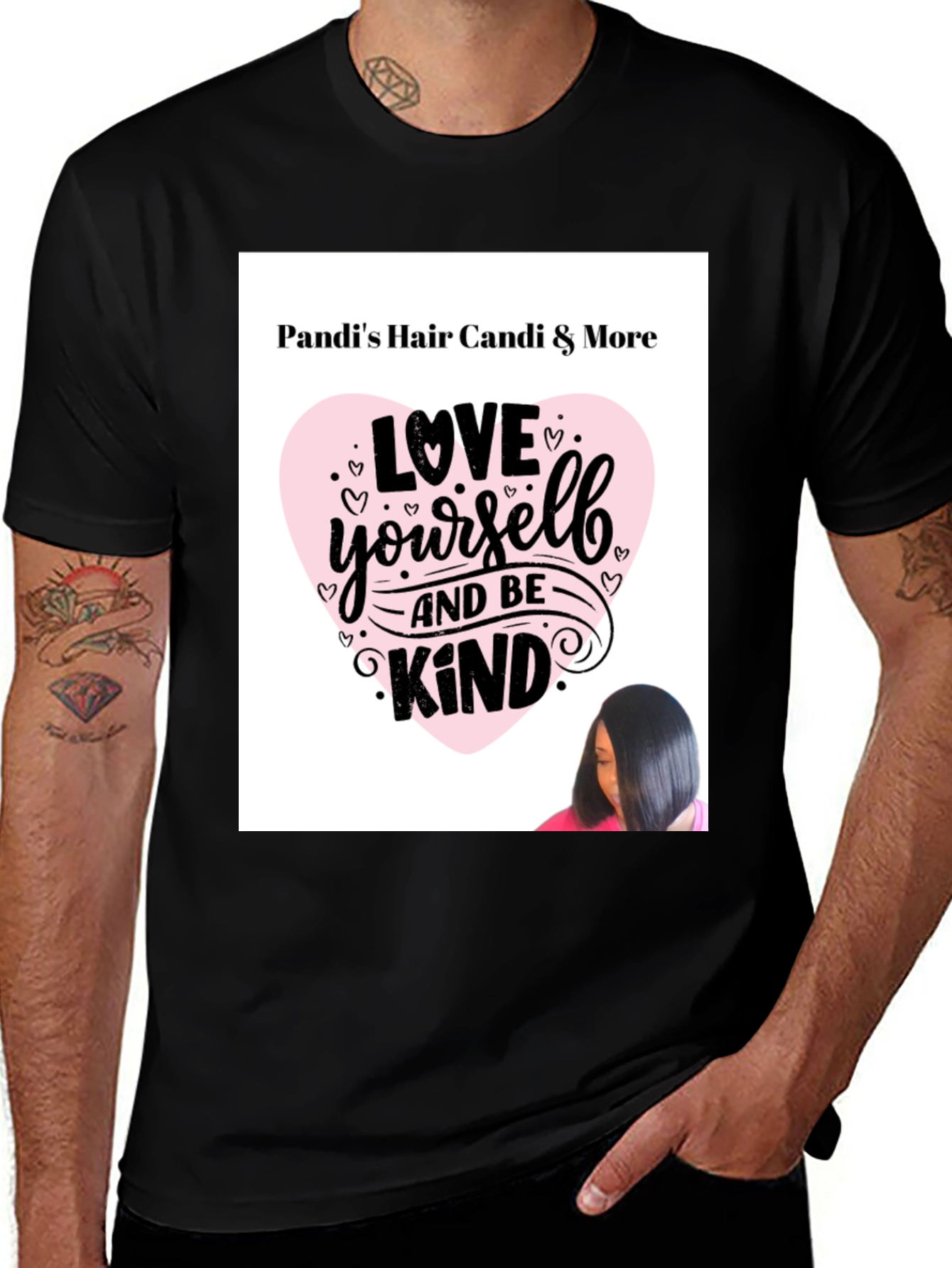 Pandis Hair Candi & More Love Yourself and Be Kind Graphic T-Shirt