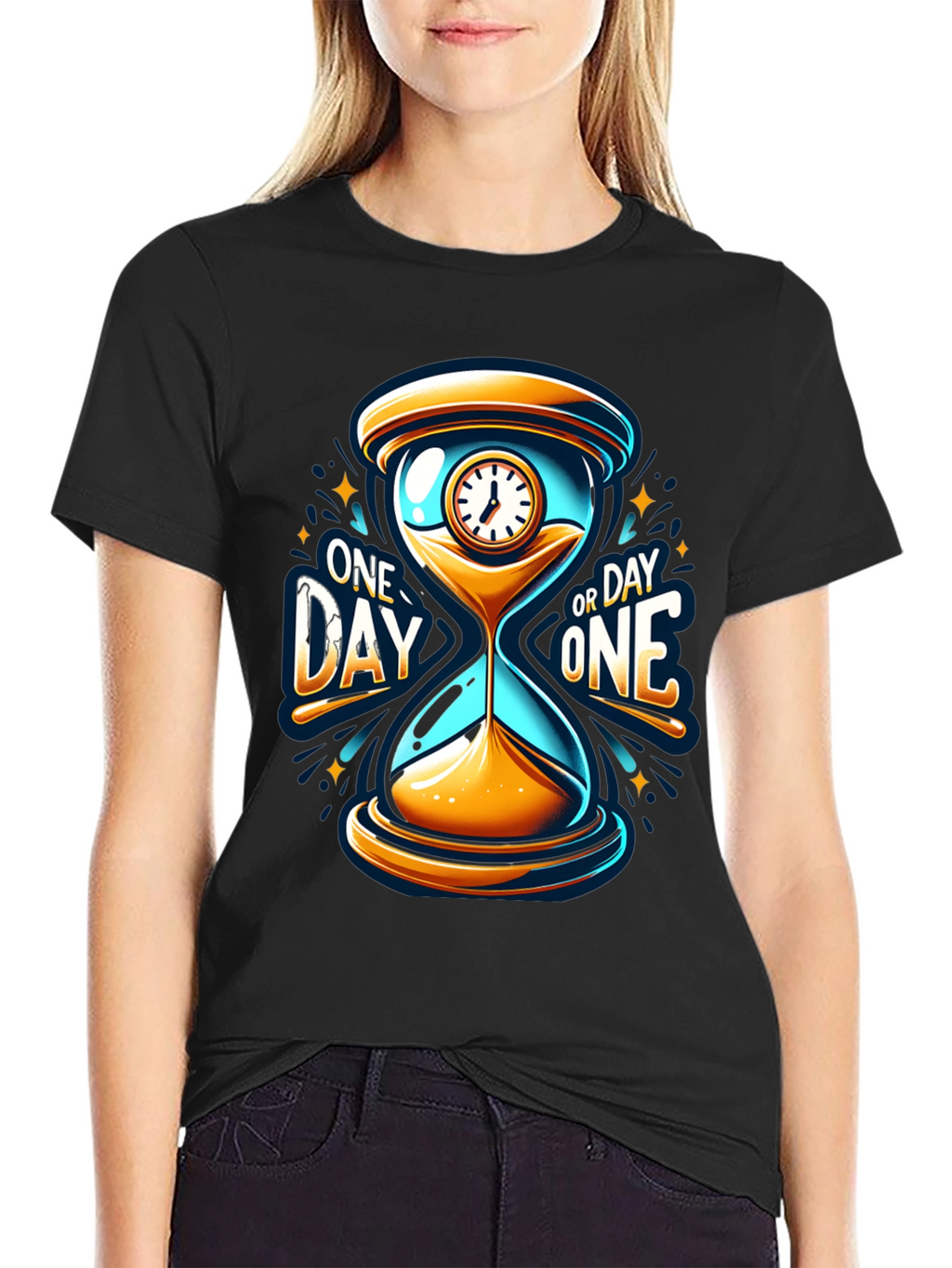 One Day or Day One Hourglass T-Shirt