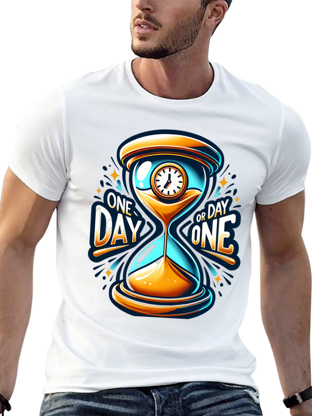 One Day or Day One Hourglass T-Shirt