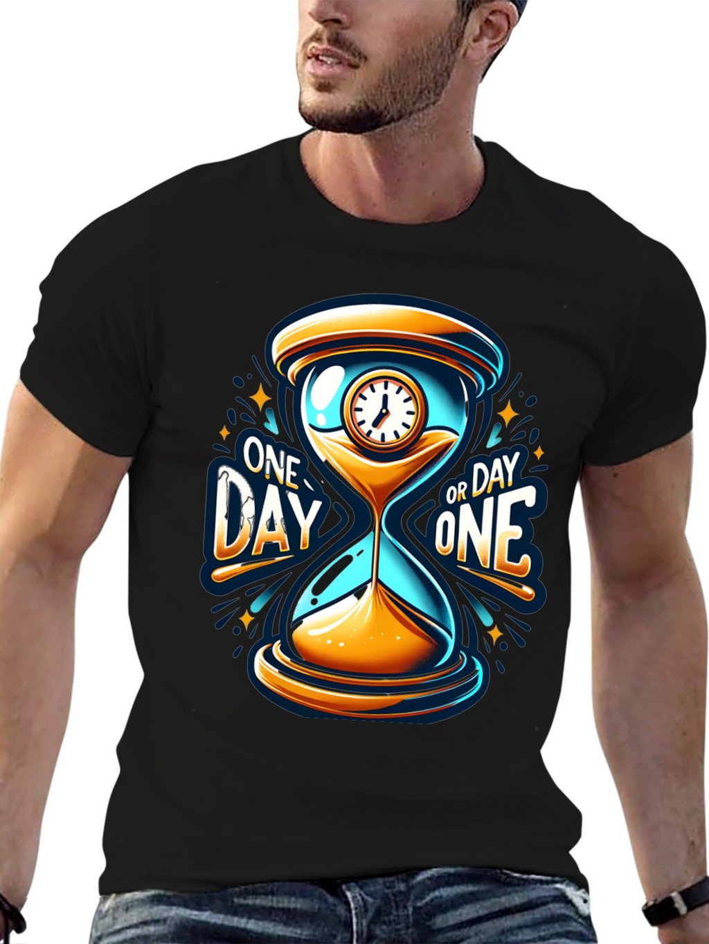 One Day or Day One Hourglass T-Shirt