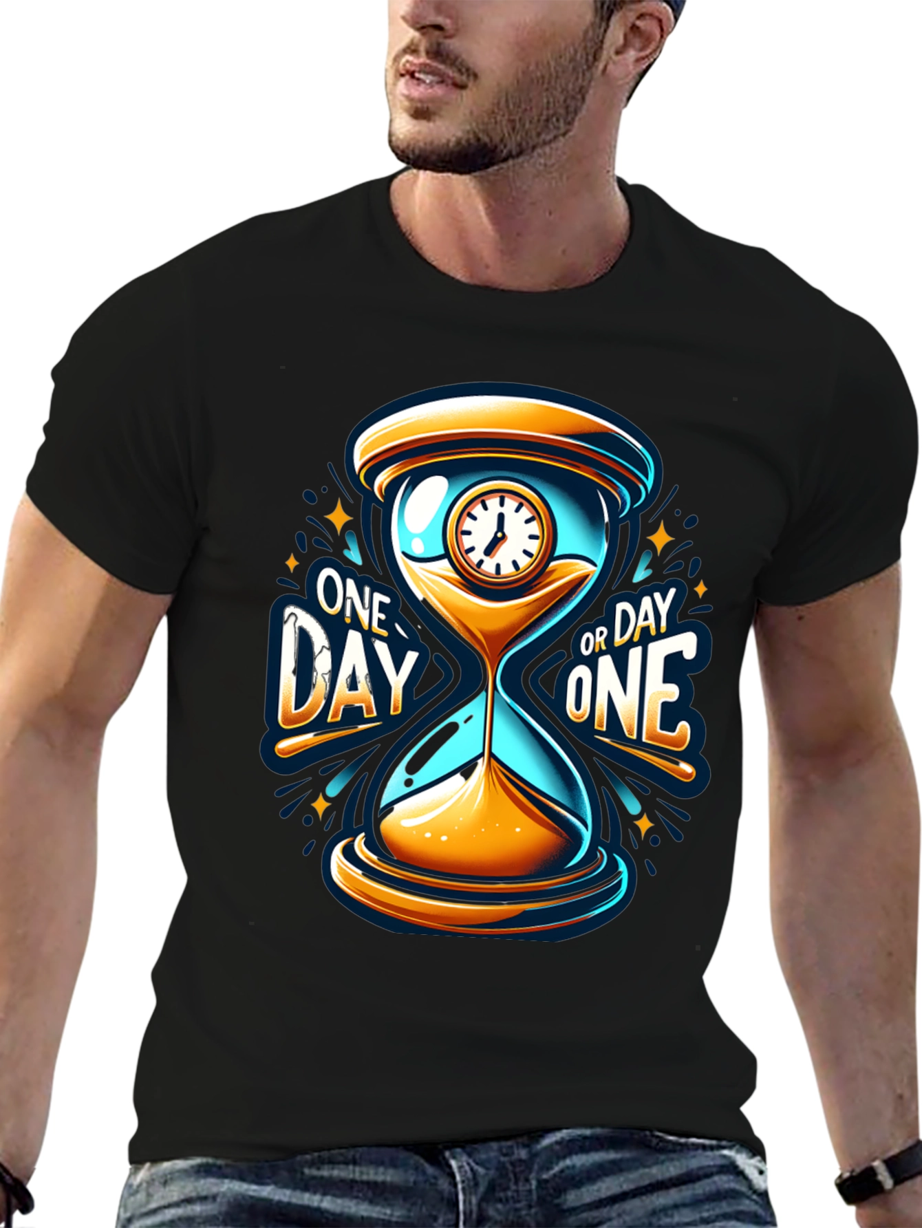 One Day or Day One Hourglass T-Shirt