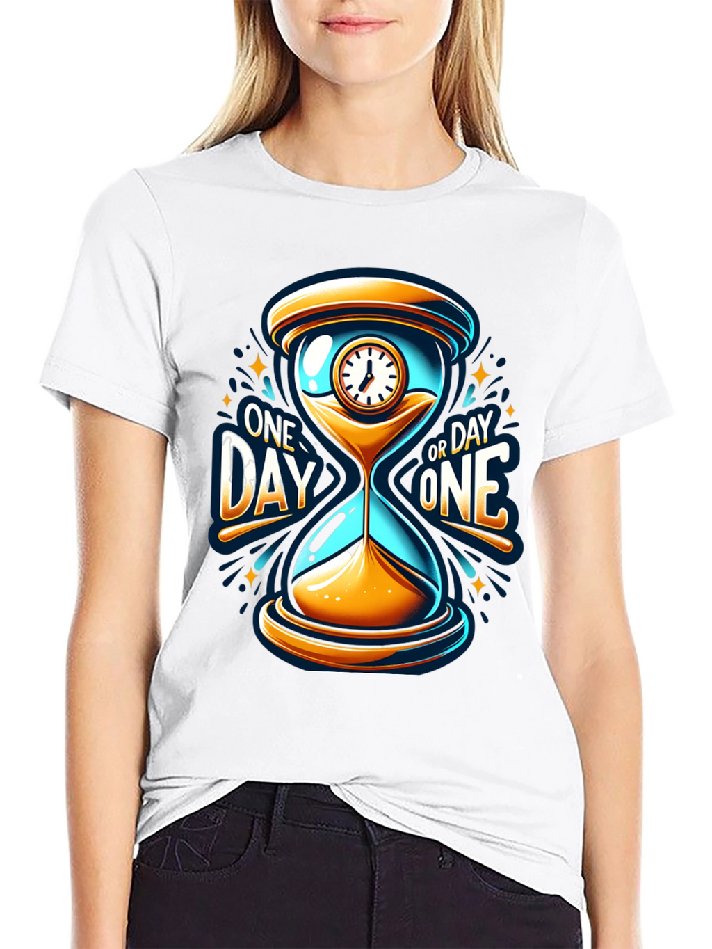 One Day or Day One Hourglass T-Shirt
