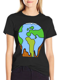 Global Warming Earth Ice Cream Cone T-Shirt