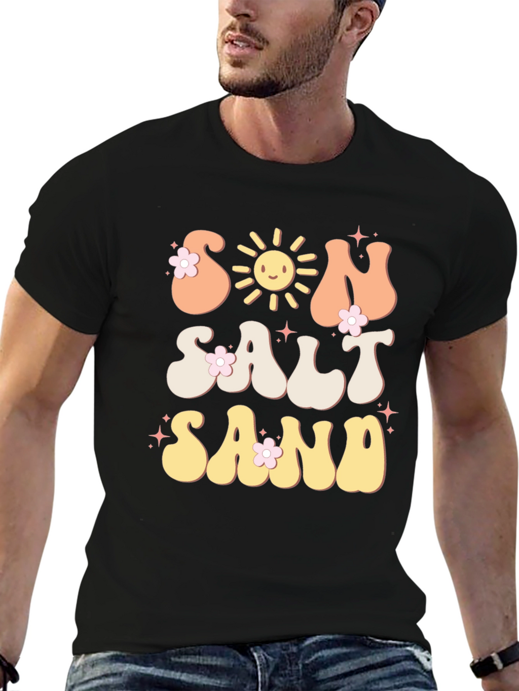 Retro Sun Salt Sand Graphic T-Shirt
