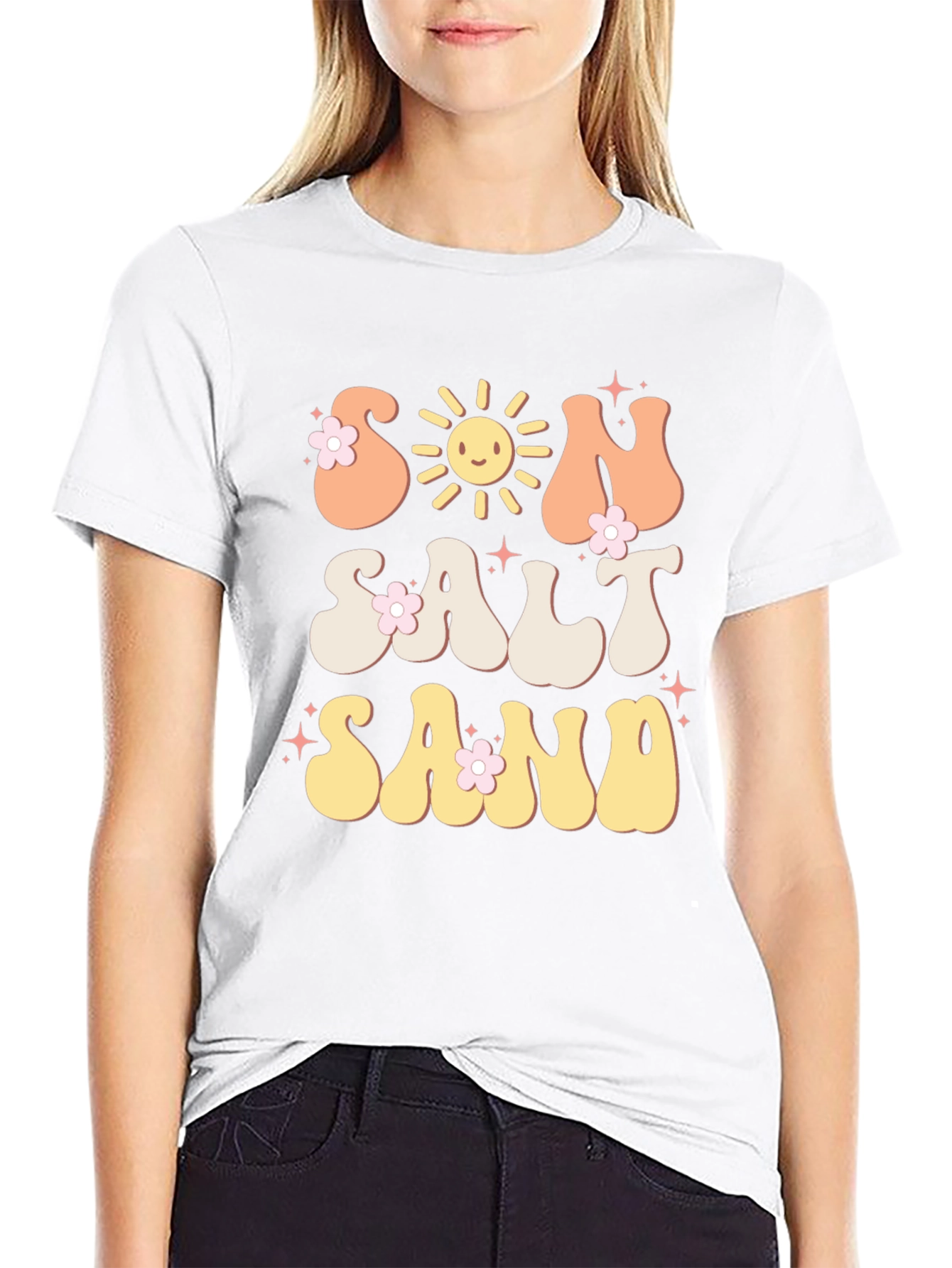 Retro Sun Salt Sand Graphic T-Shirt